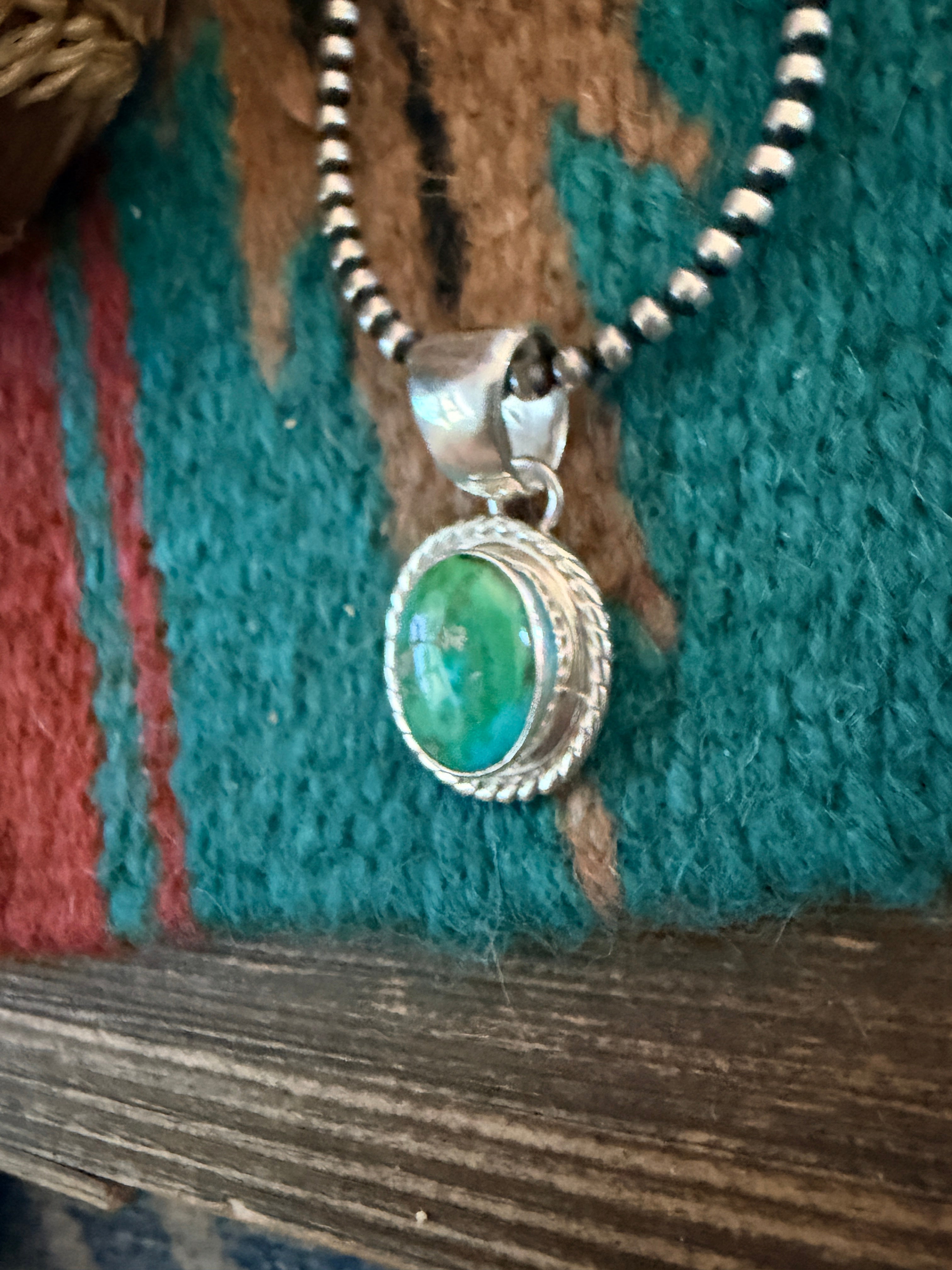 Handcrafted Sterling Silver & Sonoran Mountain Turquoise Pendant