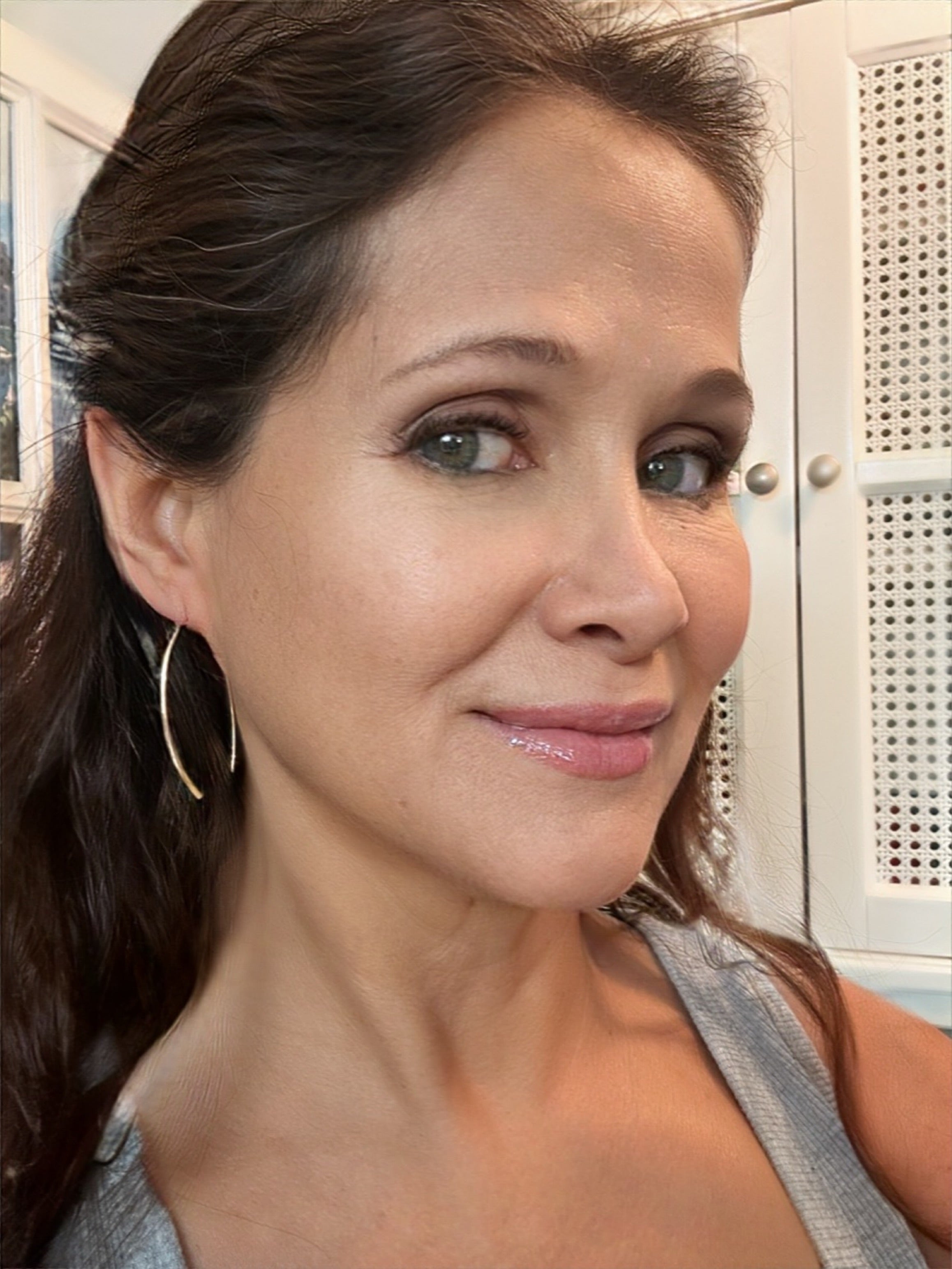 14k Gold Threader Hoop Earrings