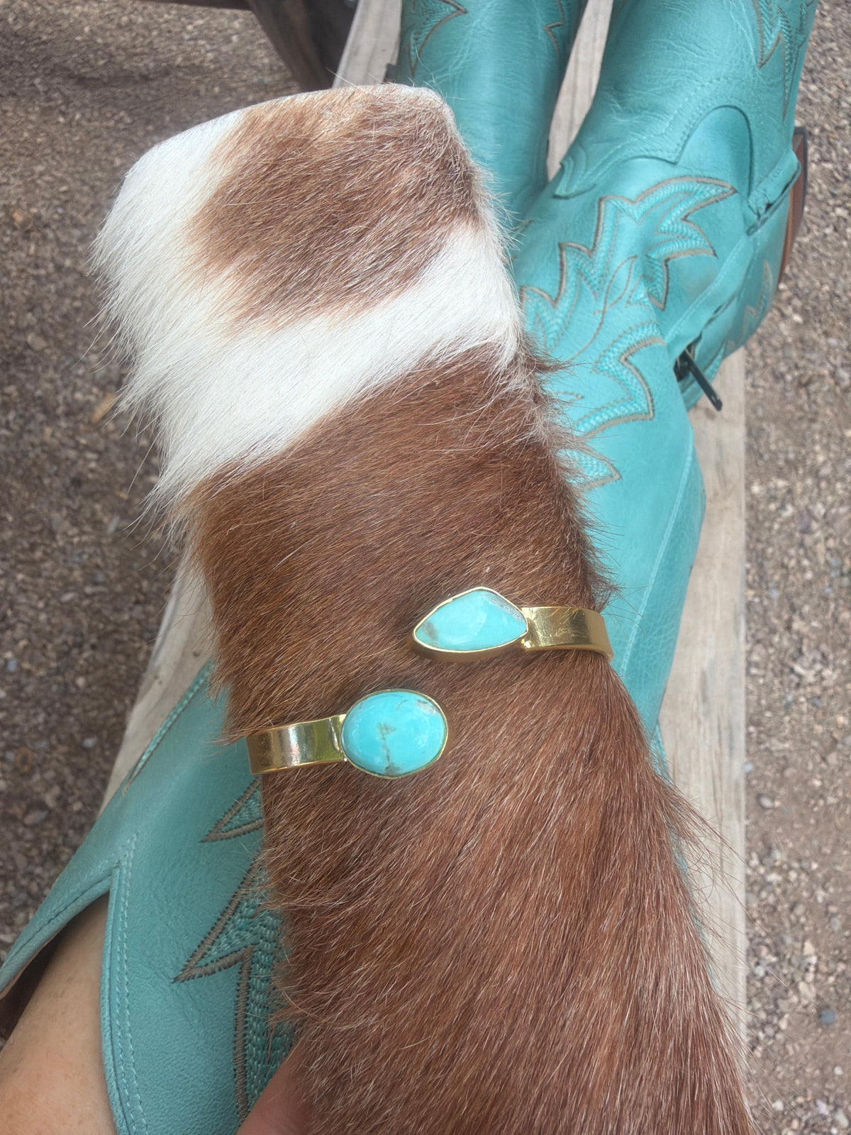 “The Golden Collection” Painted Desert Handmade Sierra Bella Gold Plated Adjustable Bracelet Cuff STYLE 8