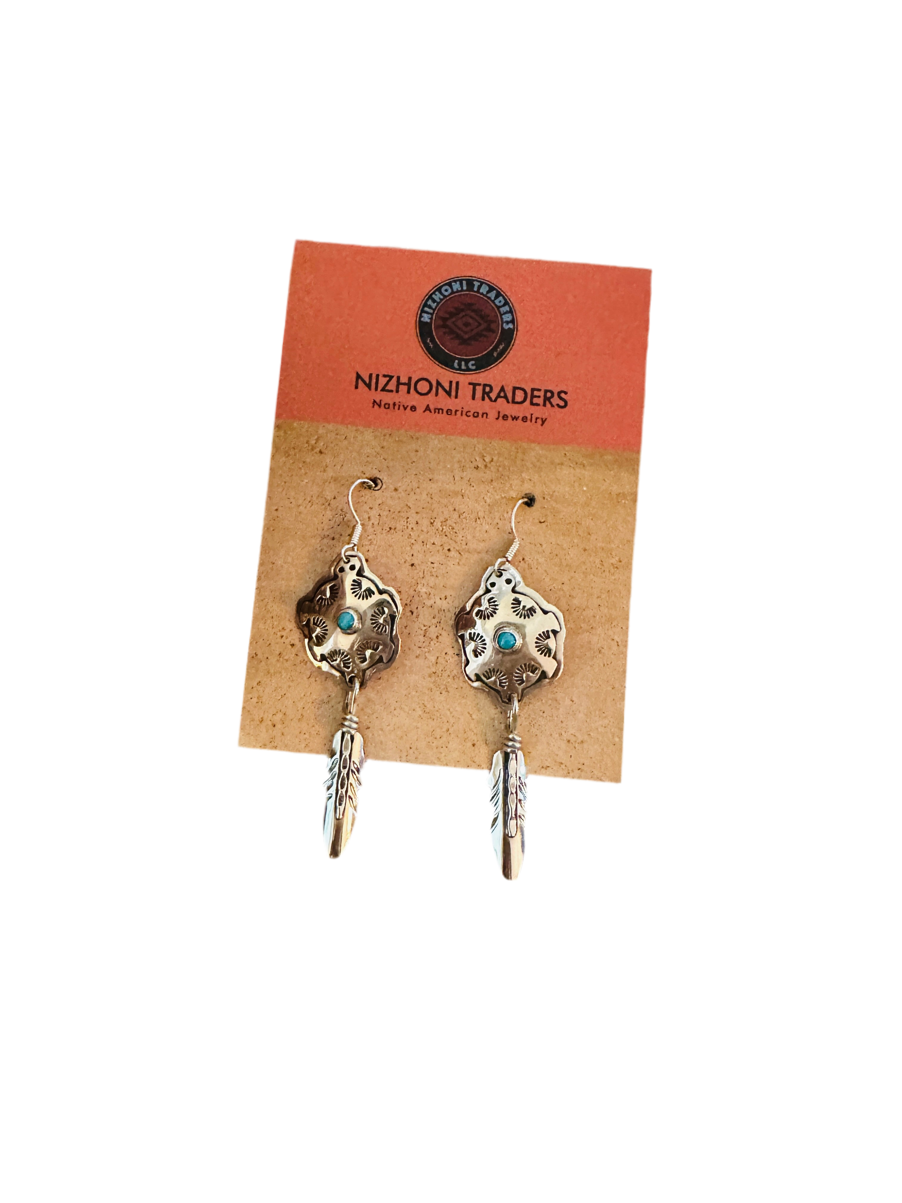 Handcrafted Sterling Silver & Turquoise Turtle Dangle Earrings