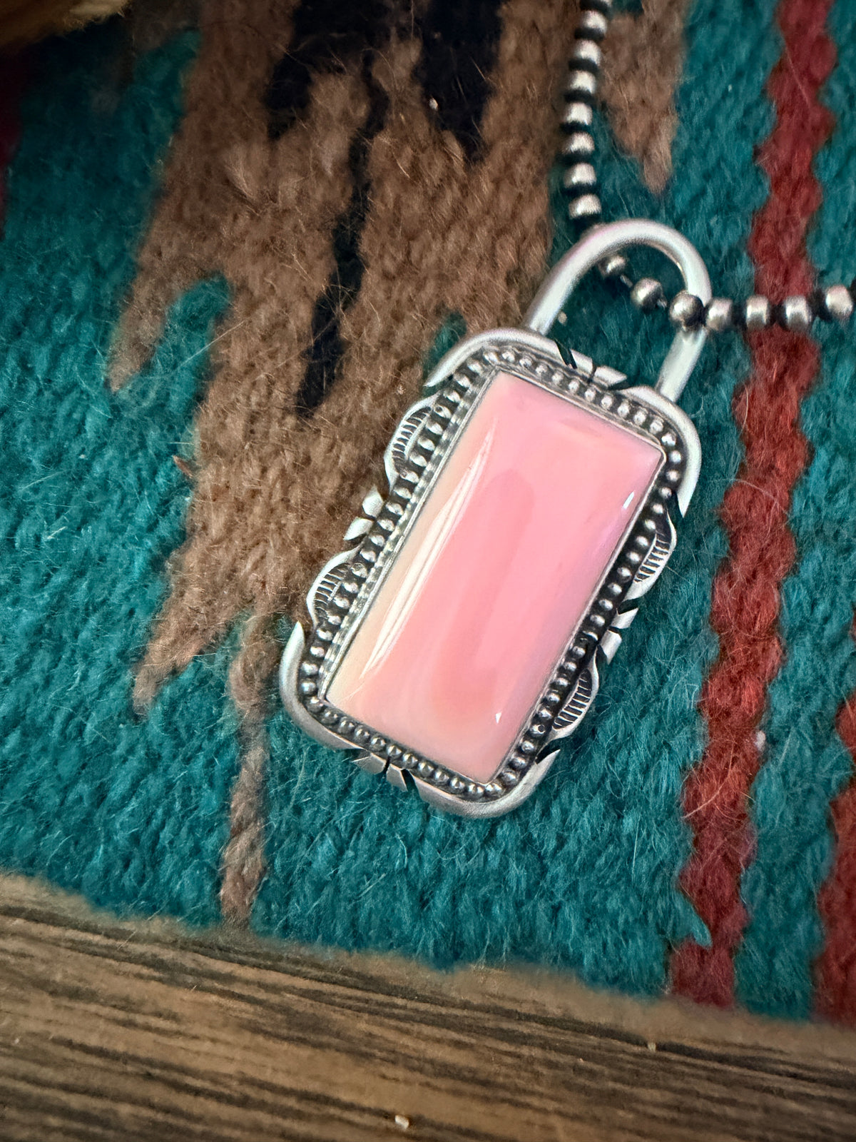 Handcrafted Sterling Silver & Queen Pink Conch Pendant by Jon McCray
