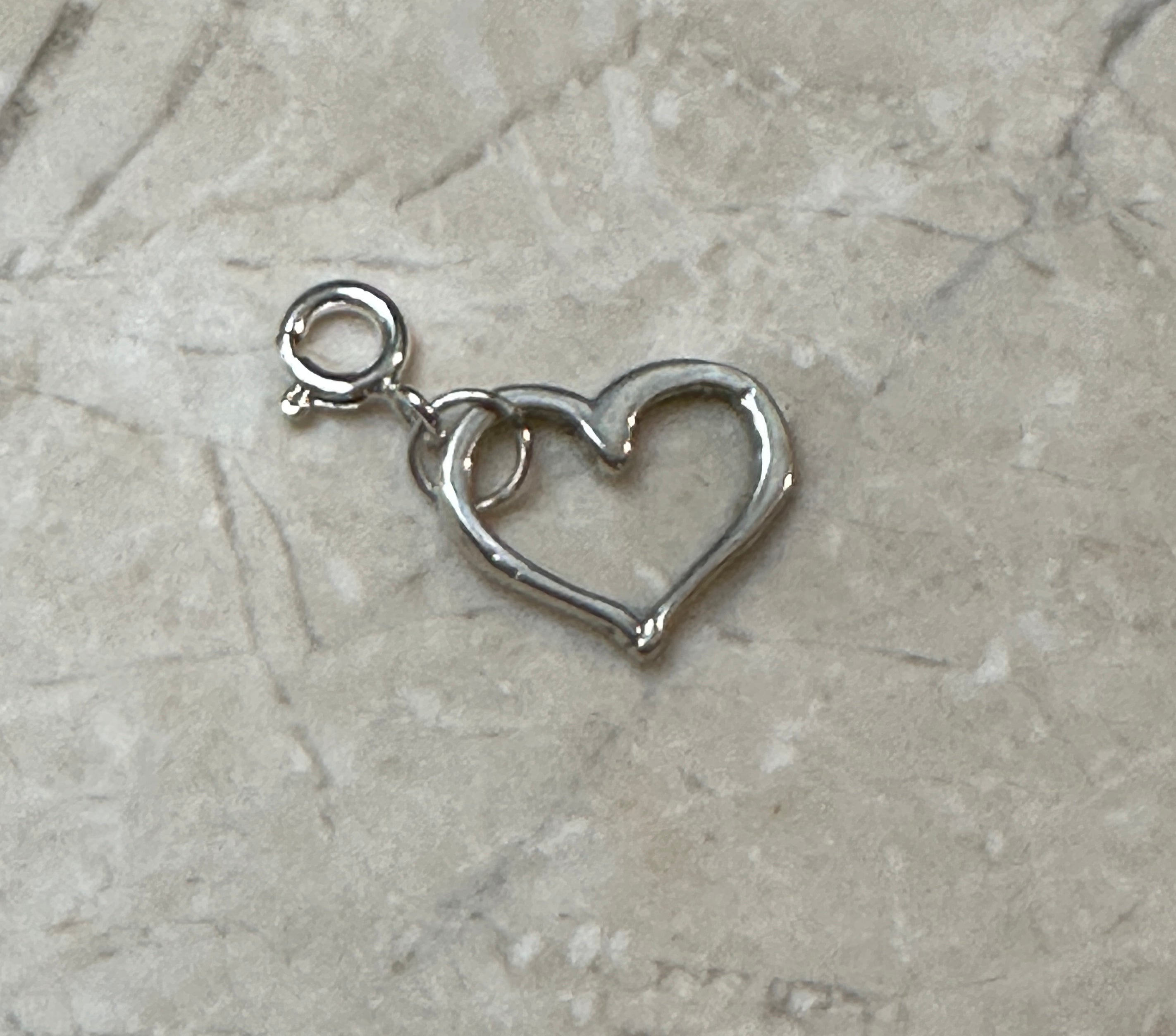Sterling Silver Open Heart Charm