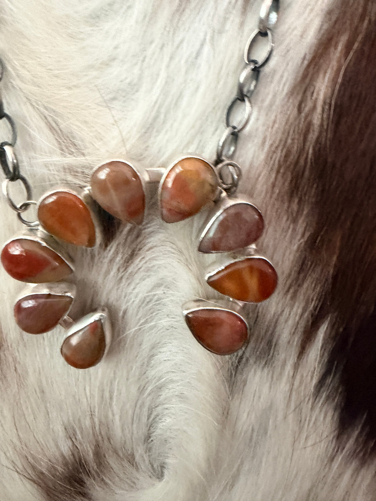 Handcrafted Chalcedony & Sterling Silver Naja Necklace