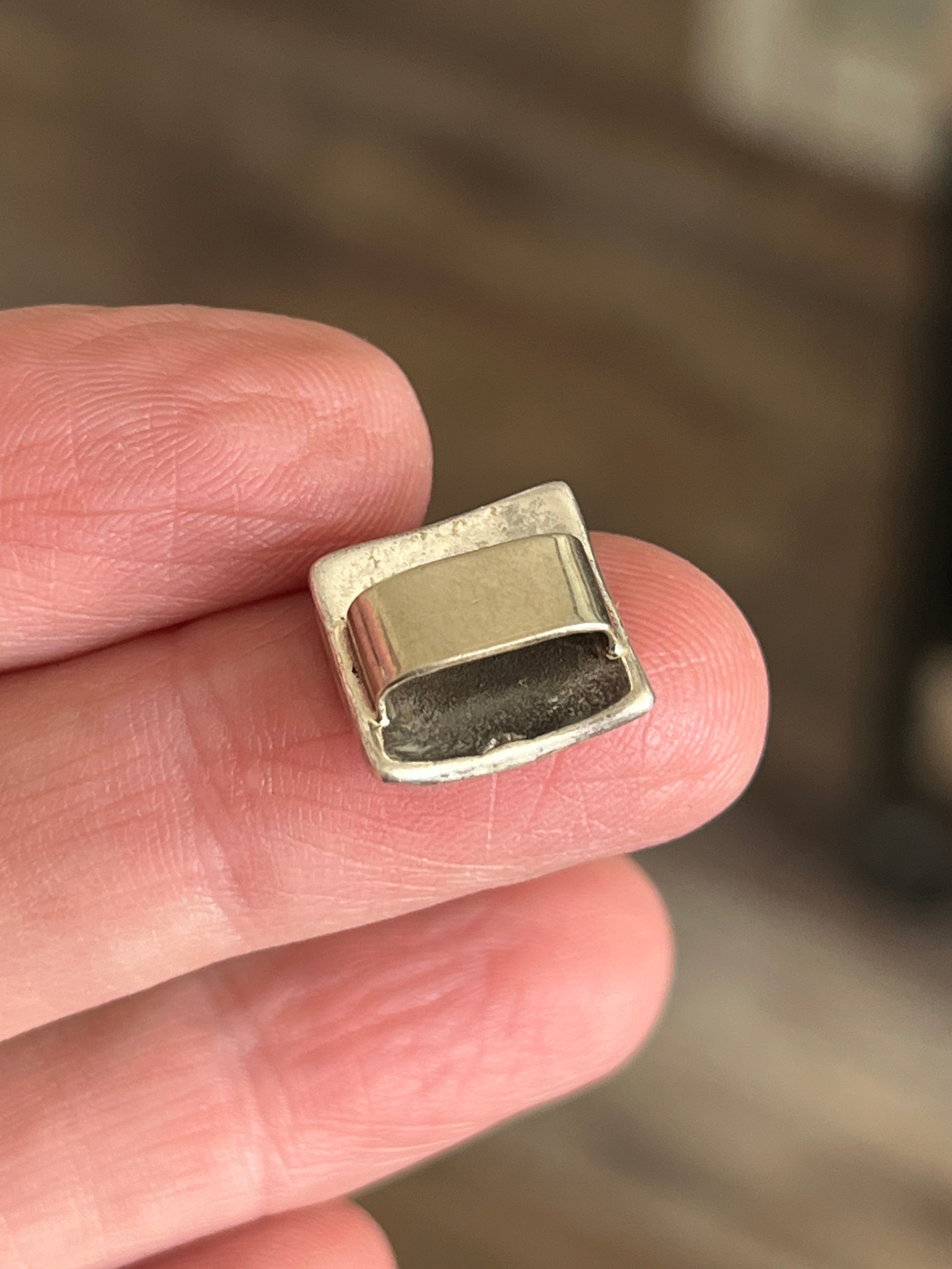 Sterling Silver Mini Concho Slide, Stand Tall