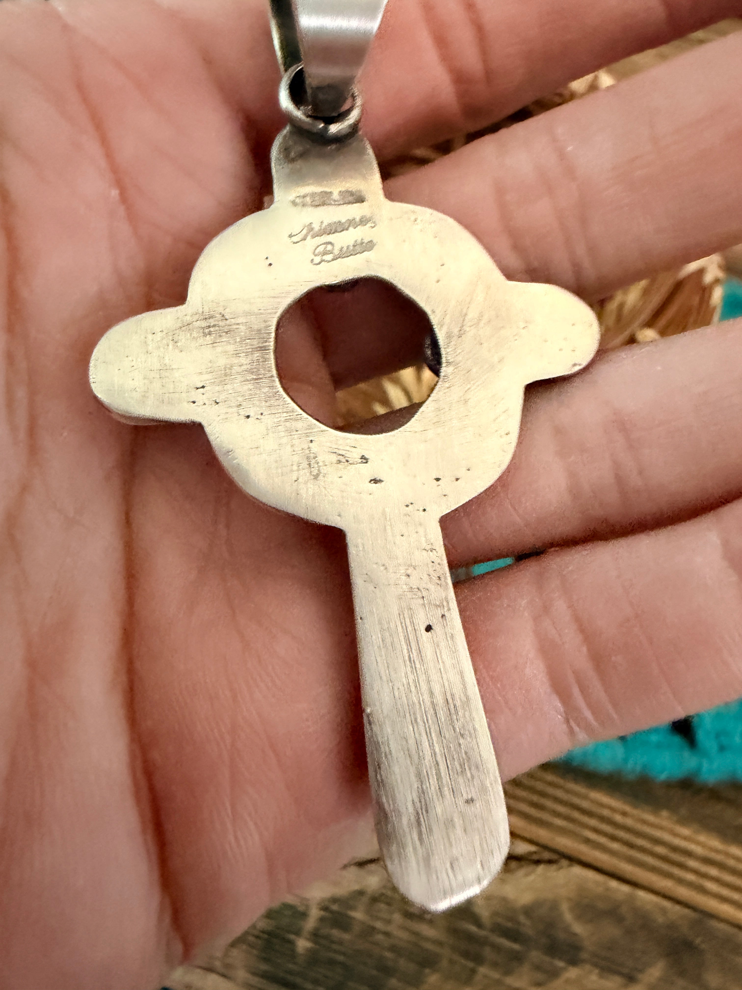 Handcrafted Sterling Silver & Turquoise Pendant by Chimney Butte