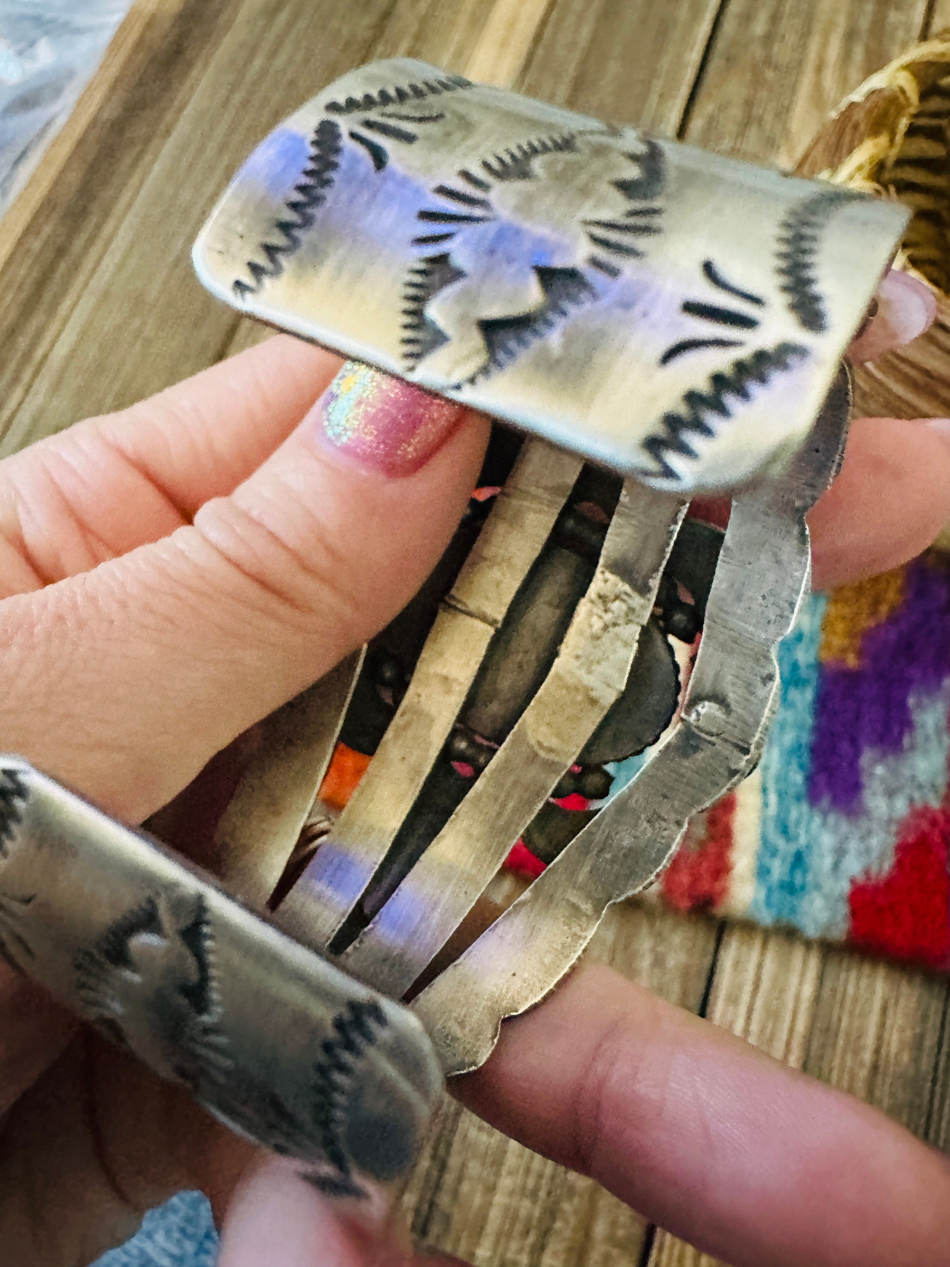 Handcrafted Egyptian Turquoise & Sterling Silver Cuff Bracelet by Randall Endito