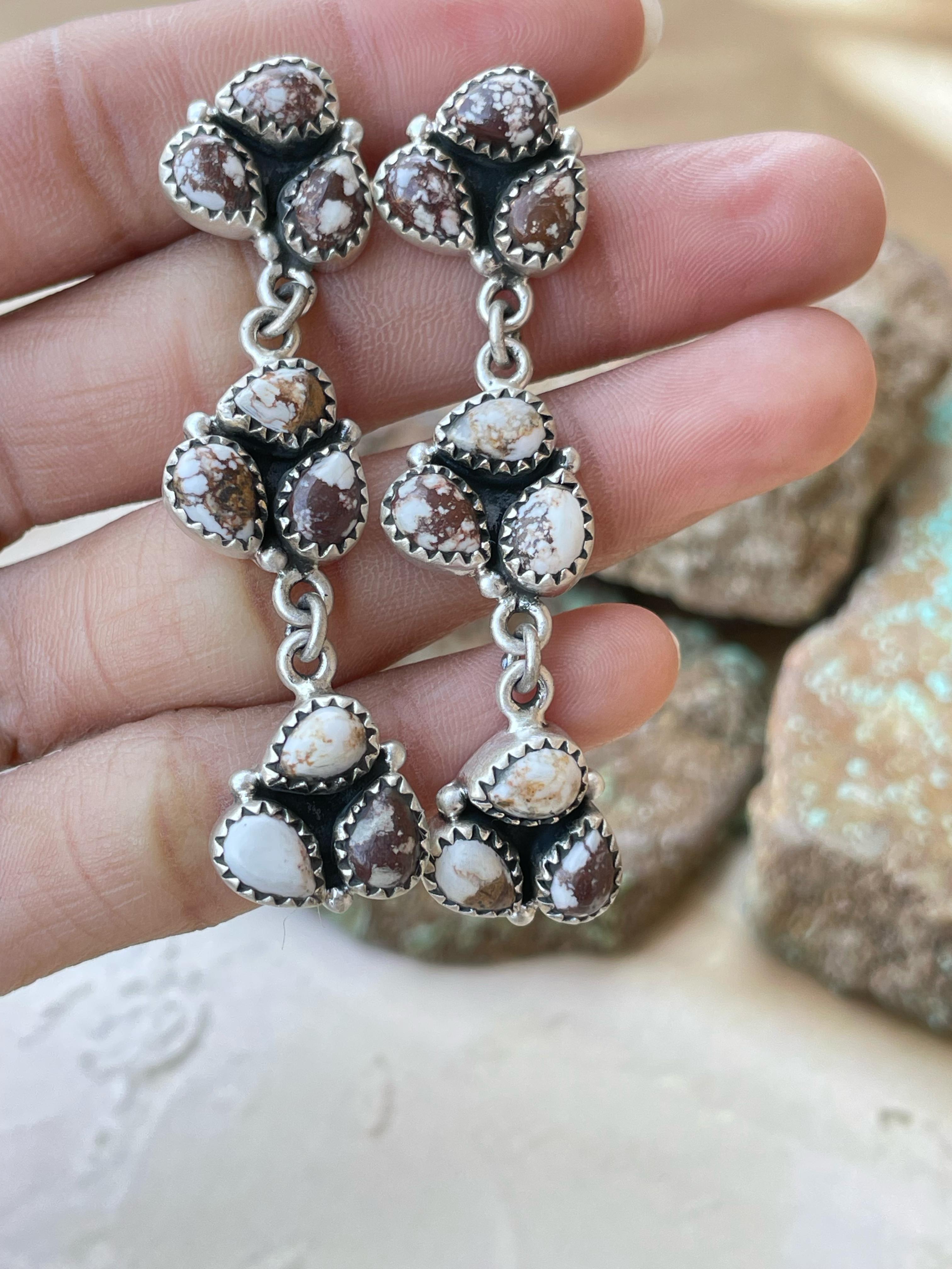 Handmade Sterling Silver Tombstone Earrings