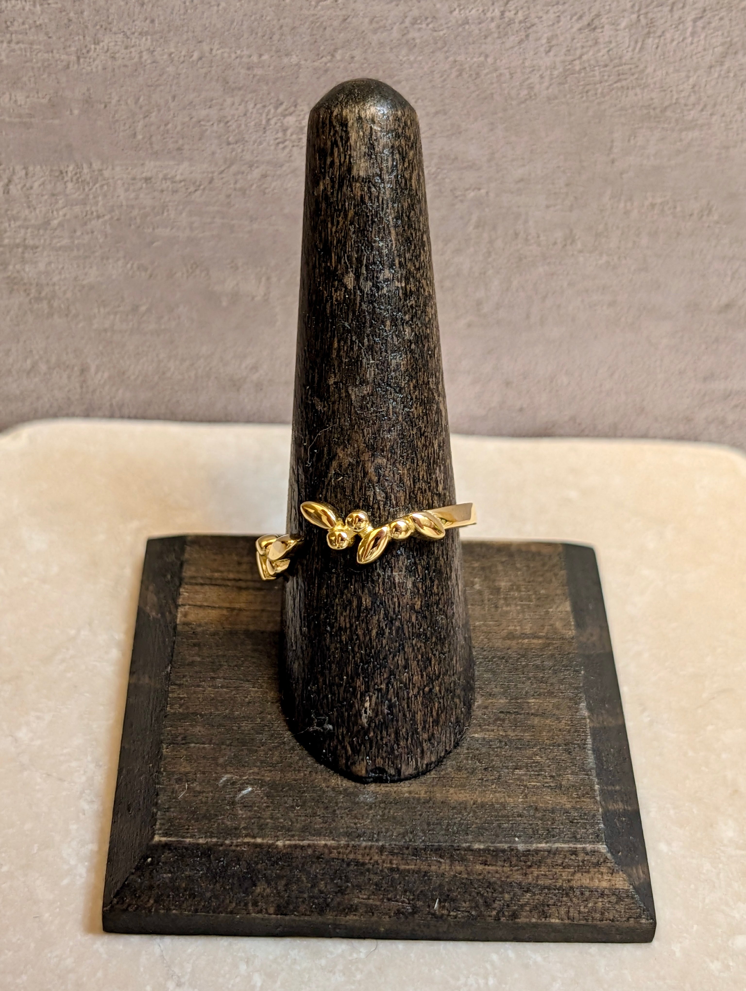 14k Gold Sterling Silver Ivy Band Ring
