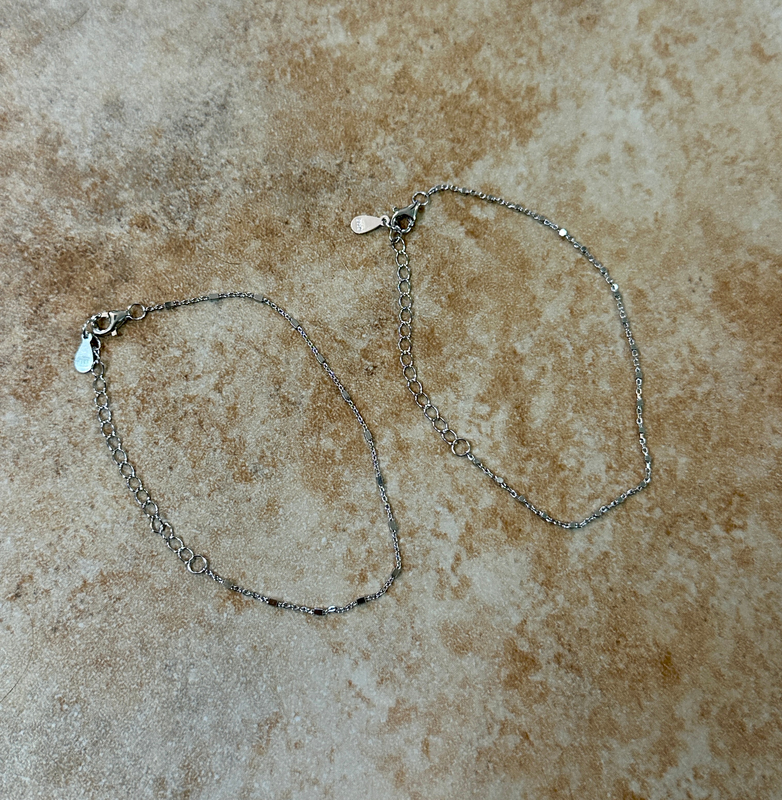 Chloe Chain Bracelet Sterling Silver Set of 2