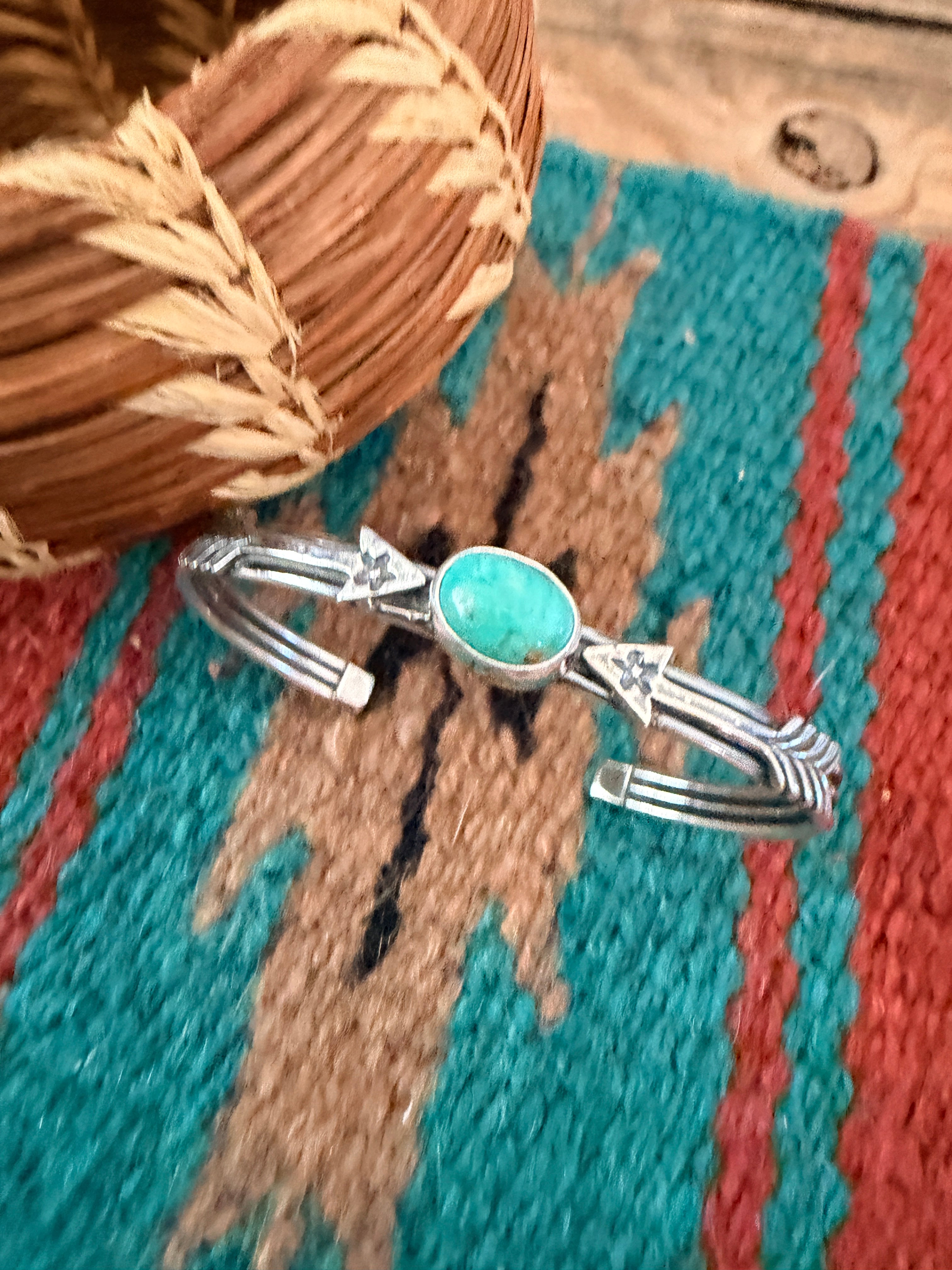 Handcrafted Sterling Silver & Turquoise Arrow Cuff Bracelet