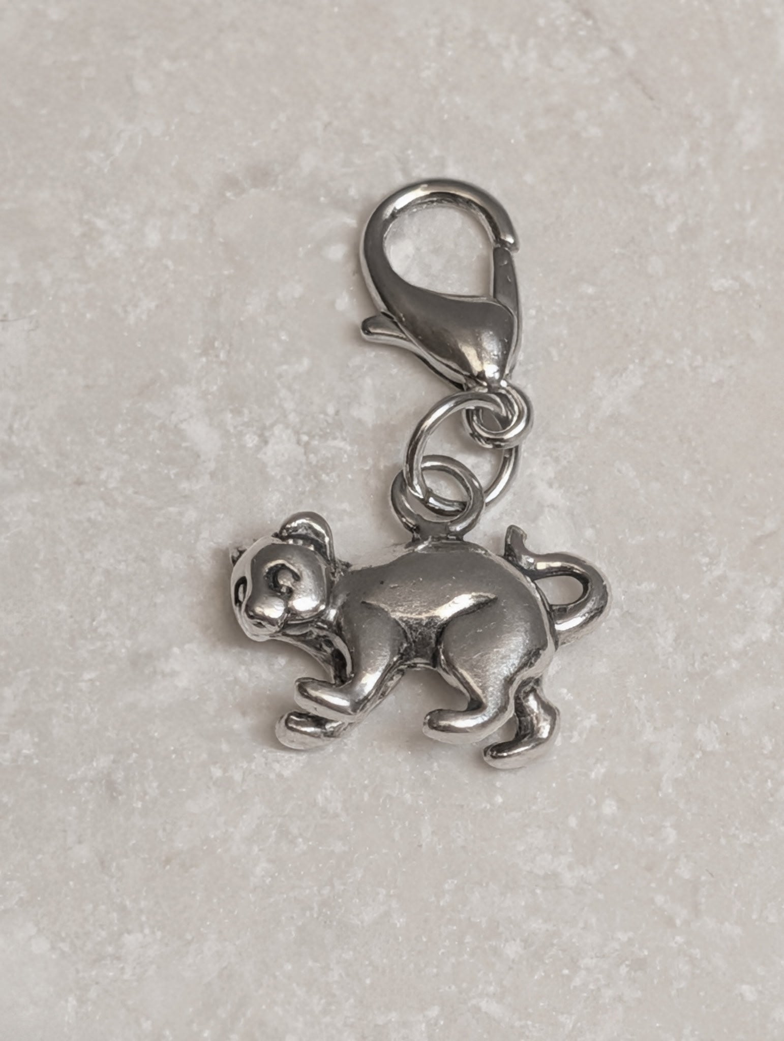 Handcrafted Sterling Silver Cat Charm