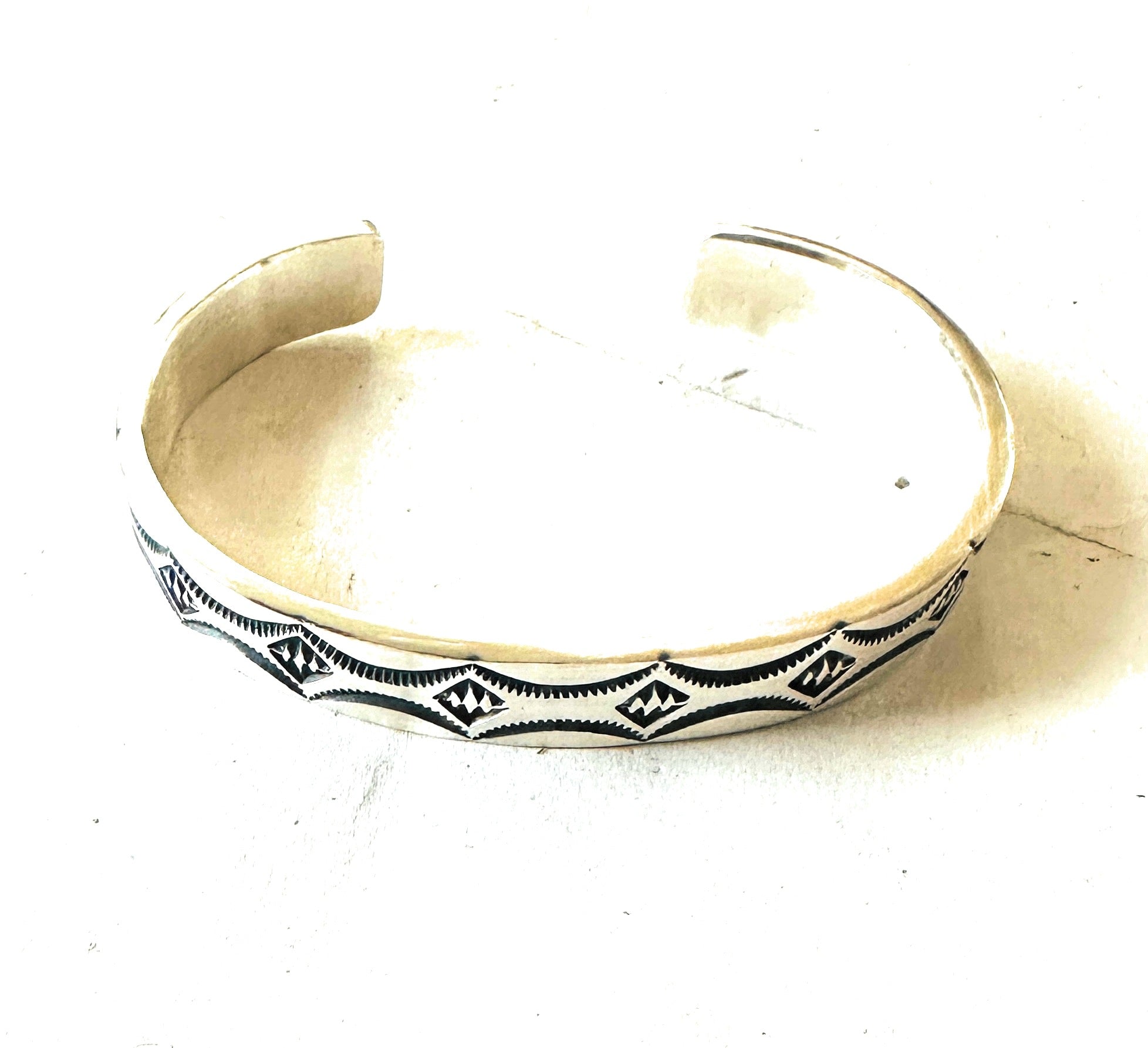 Handcrafted & Hand Stamped Sterling Silver Cuff Bracelet
