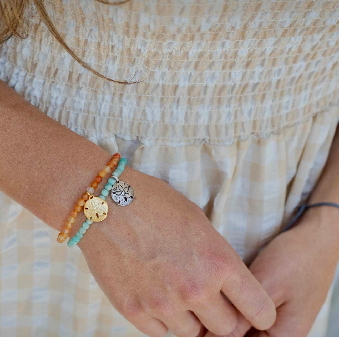 Blessings of the Sea Sand Dollar Bracelet- 18k Gold