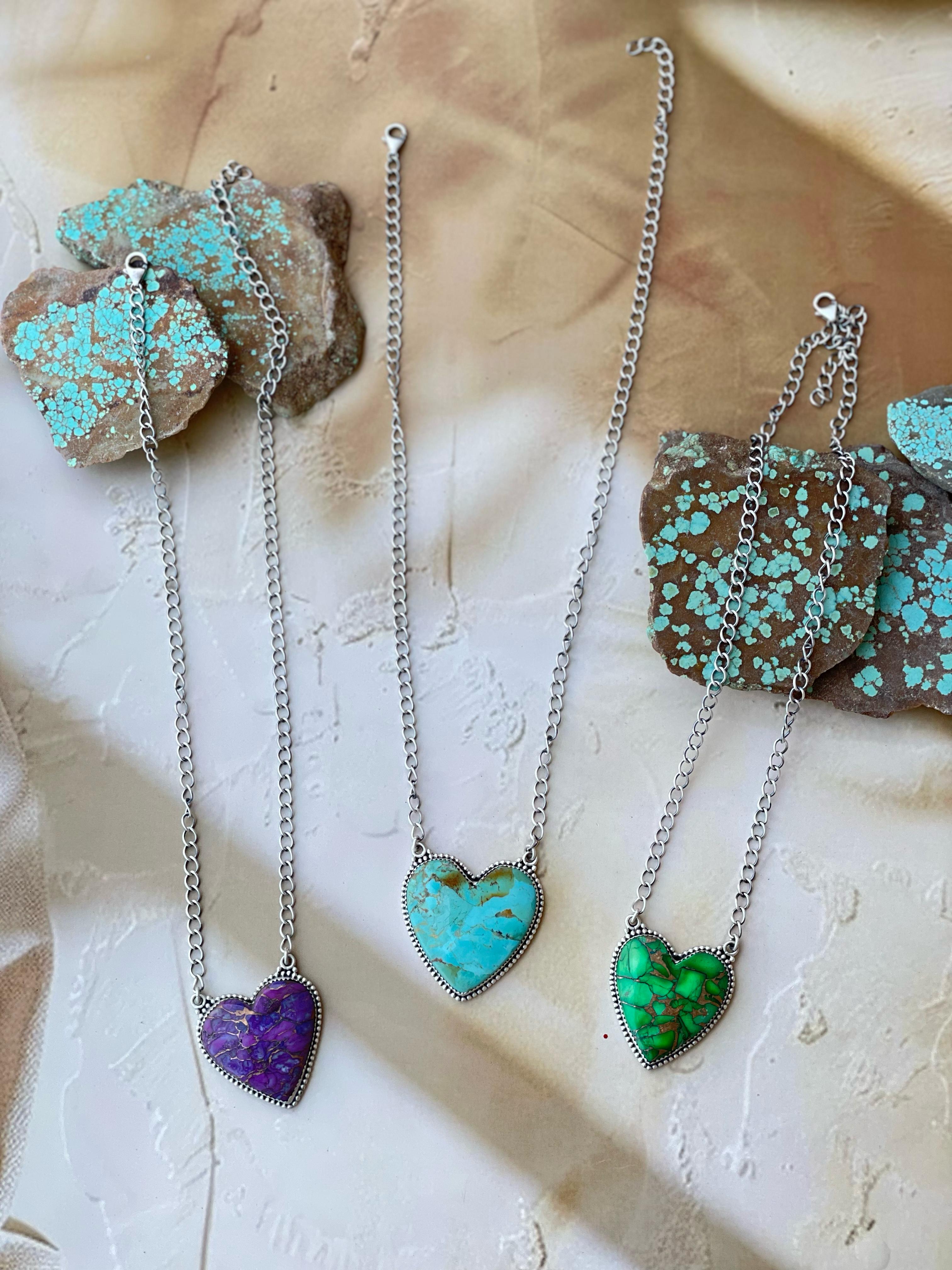 Handmade Sterling Silver Heart Necklaces
