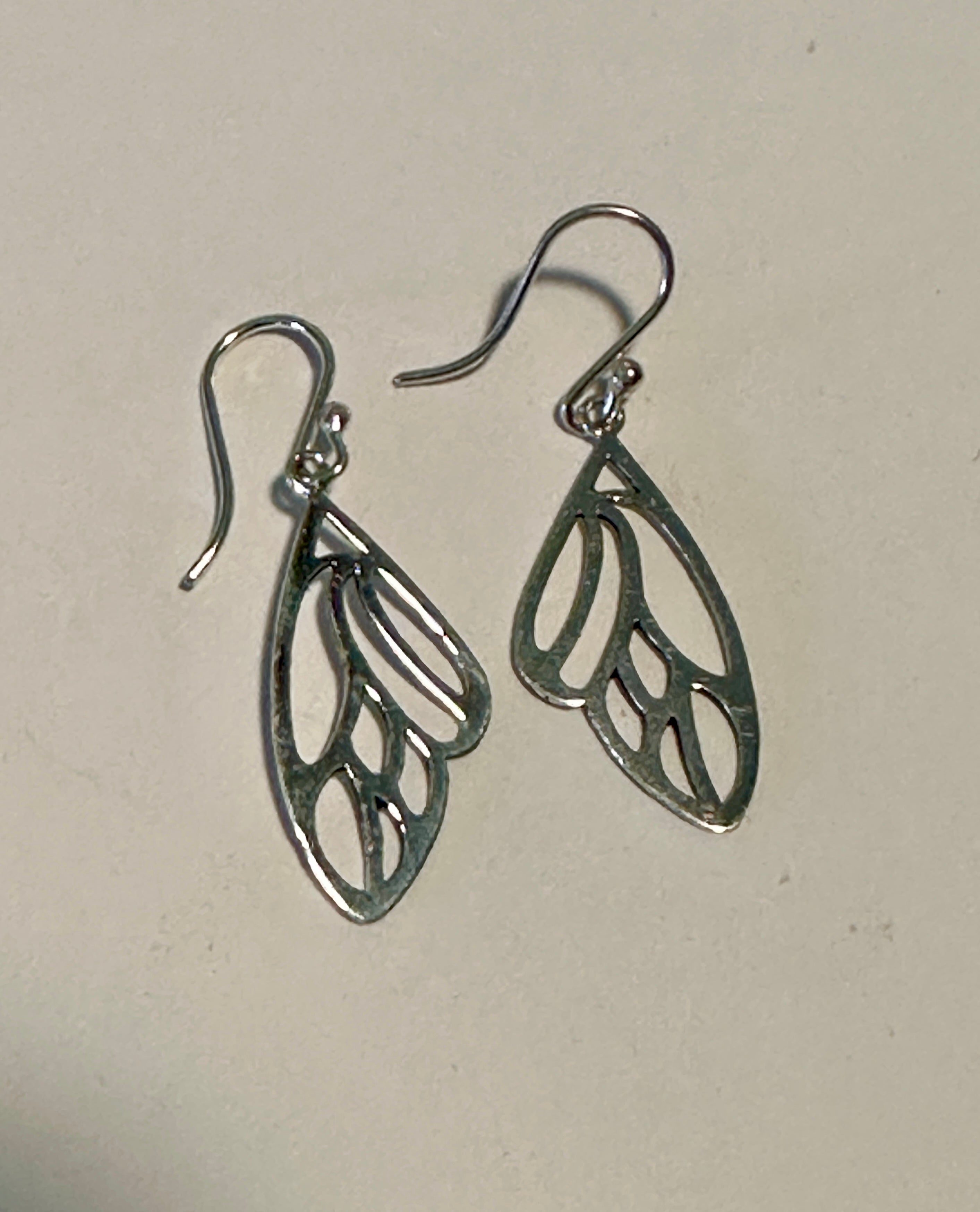 Small Butterfly Wing Earrings ON Hook