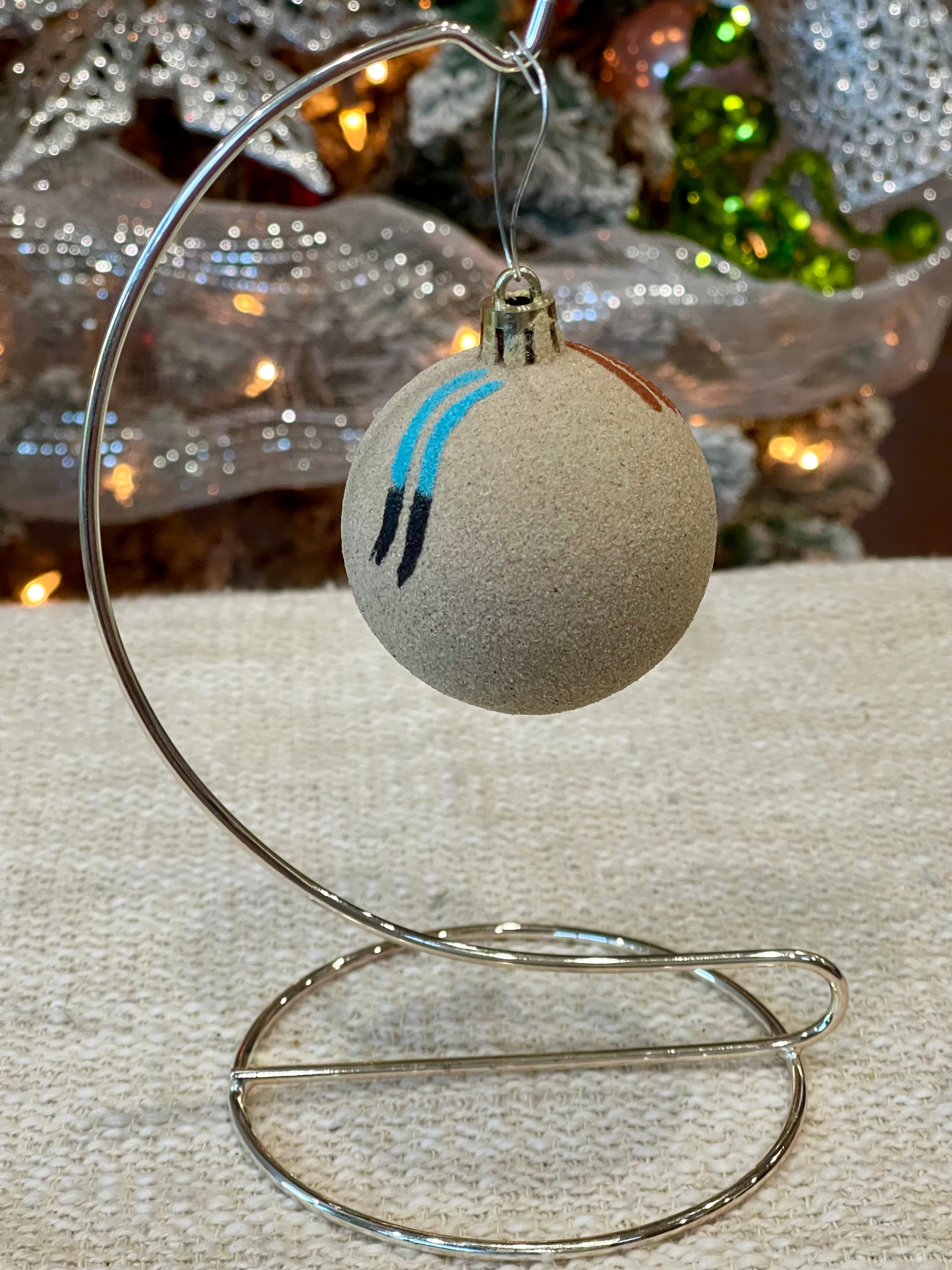 Handcrafted Ceramic Sand Painted Ornament