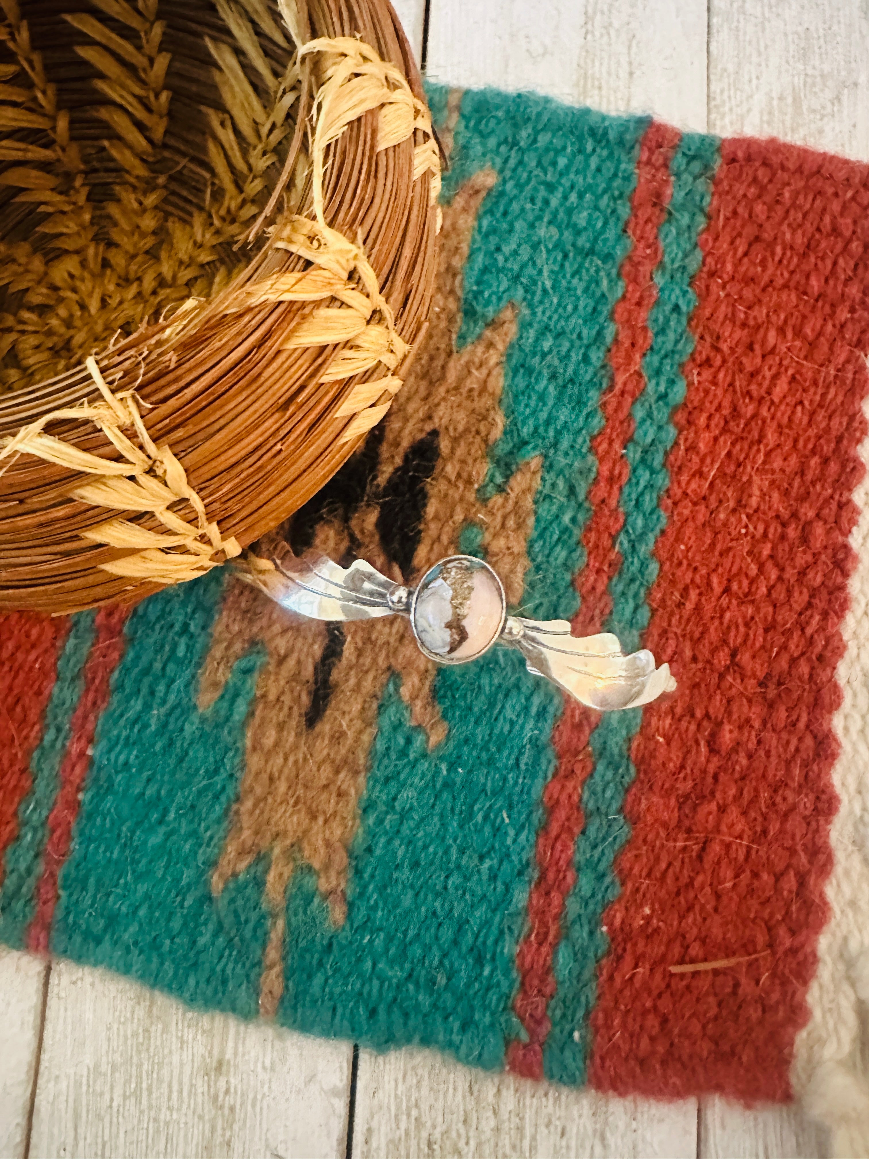 Handcrafted Sterling Silver & Spice Cuff Bracelet