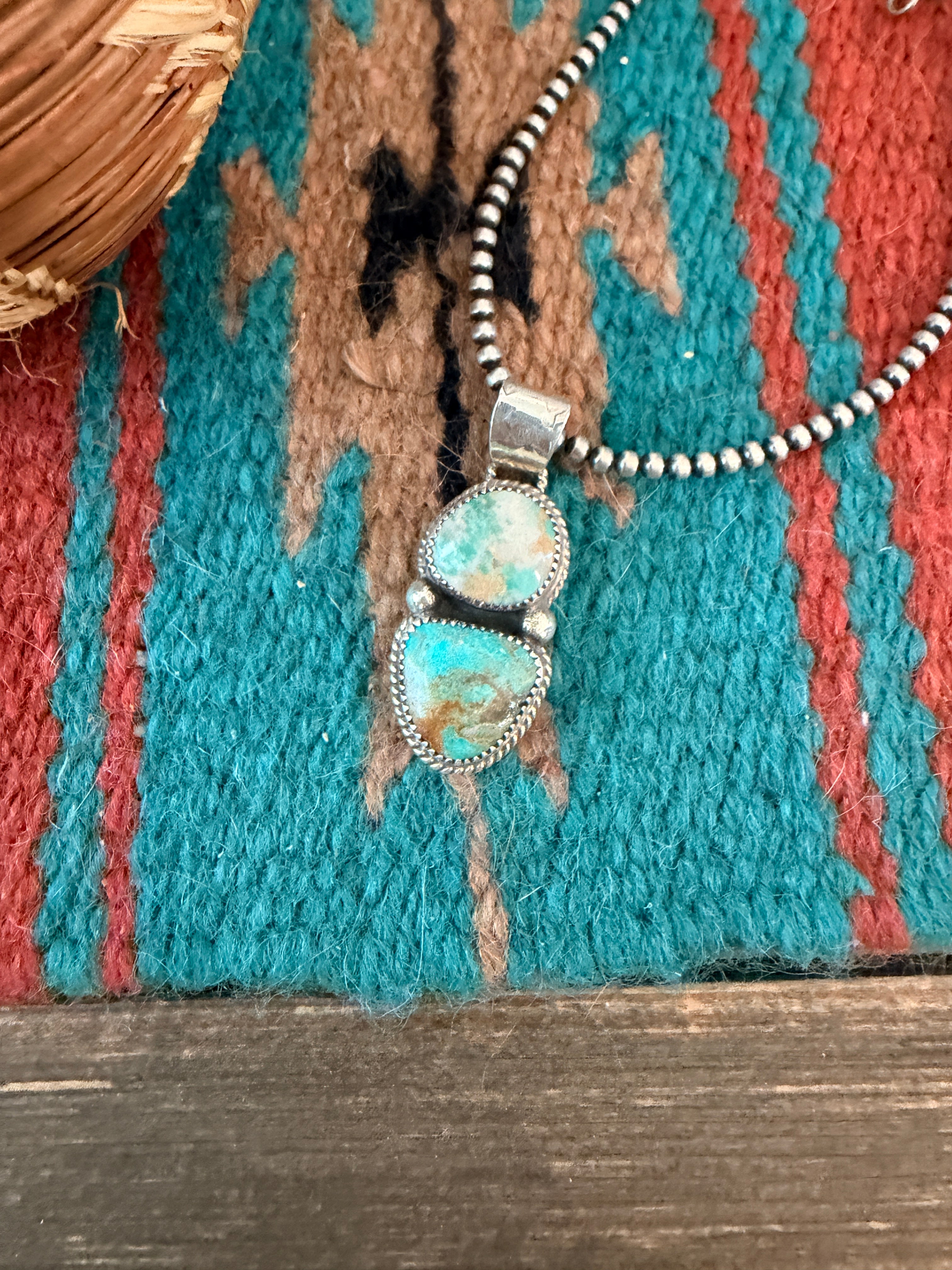 Handmade Sterling Silver & Turquoise Pendant
