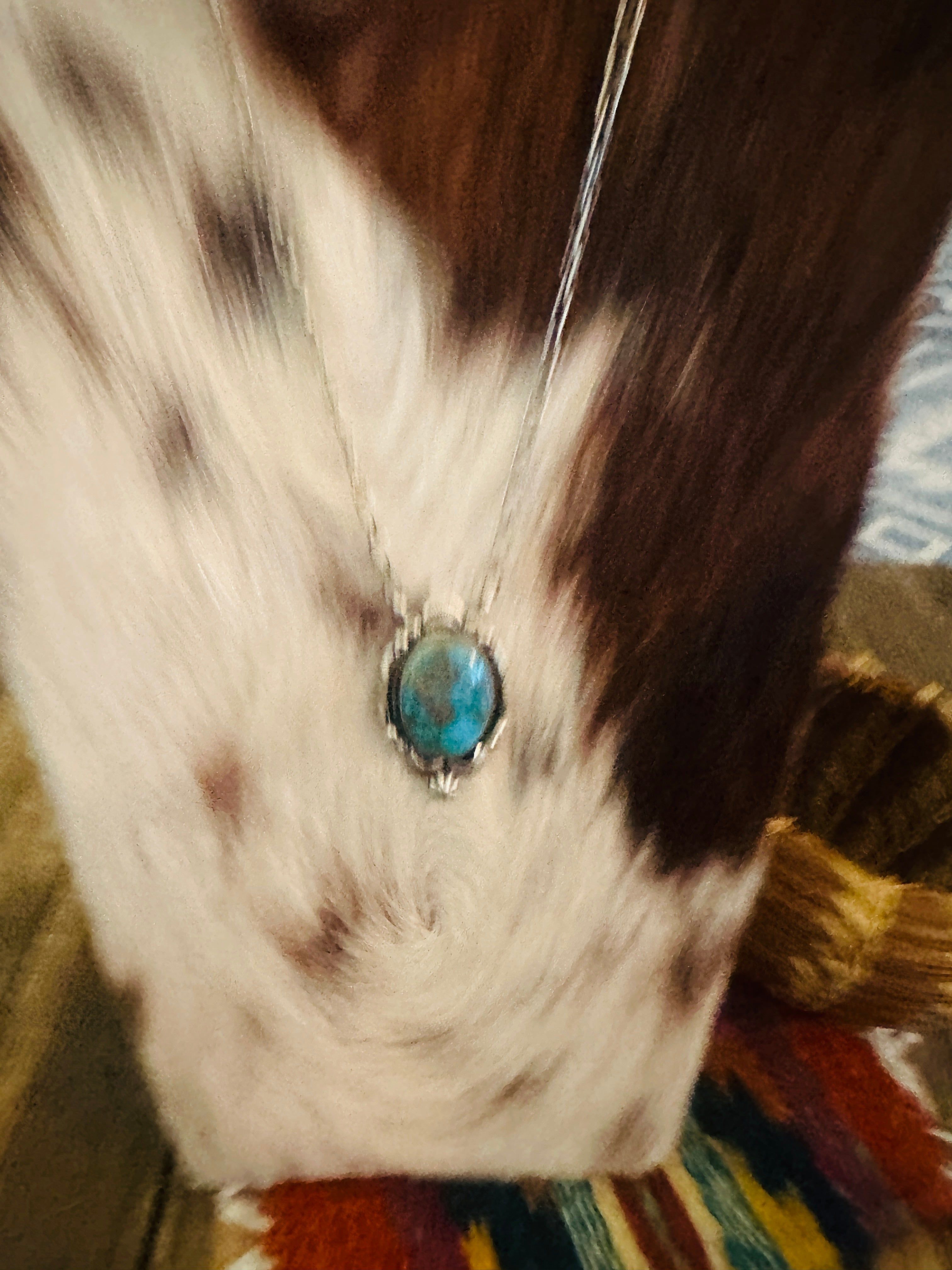 Handcrafted Turquoise & Sterling Silver Necklace by Daniel Benally