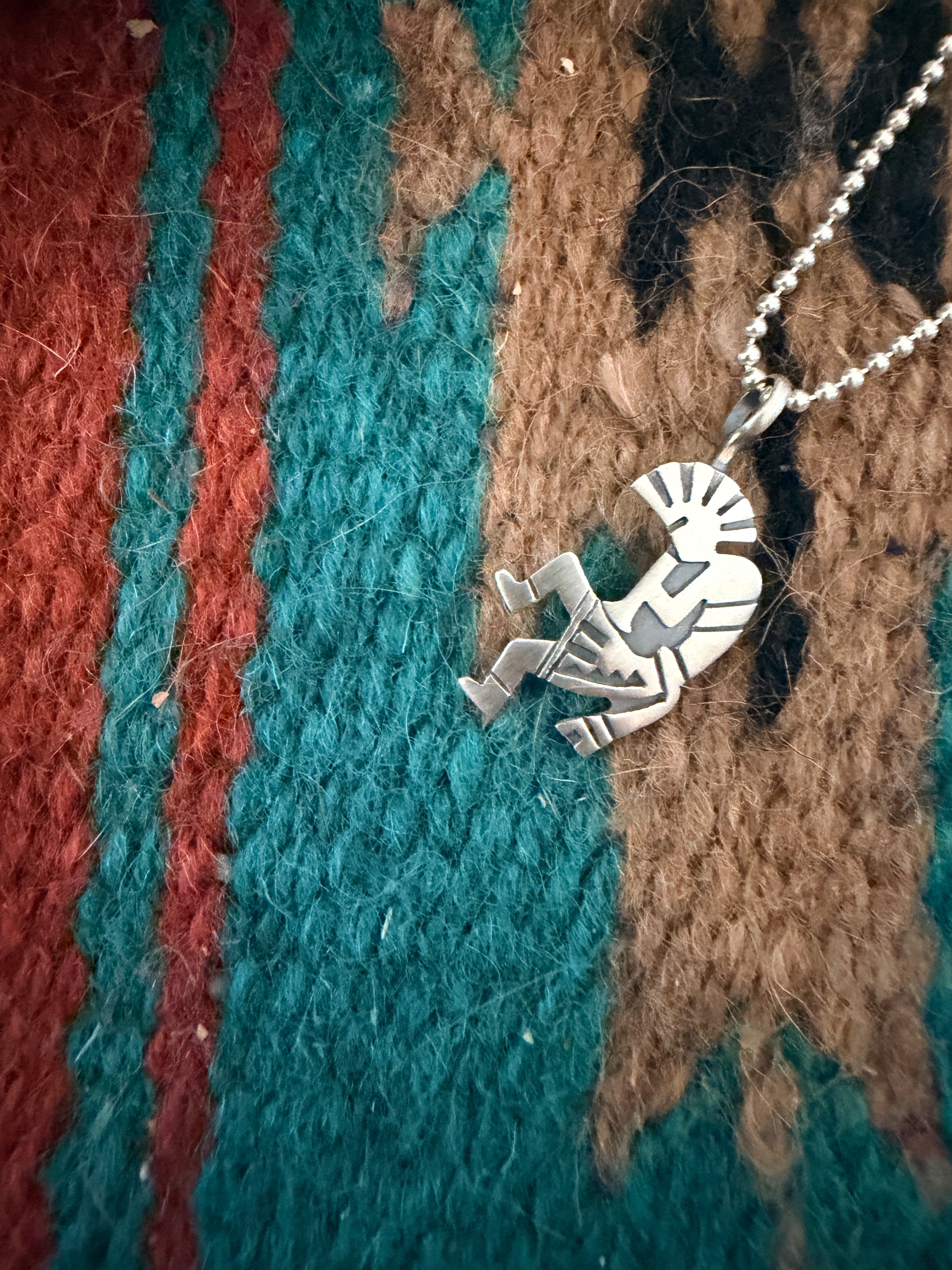Handcrafted Sterling Silver Kokopelli Pendant