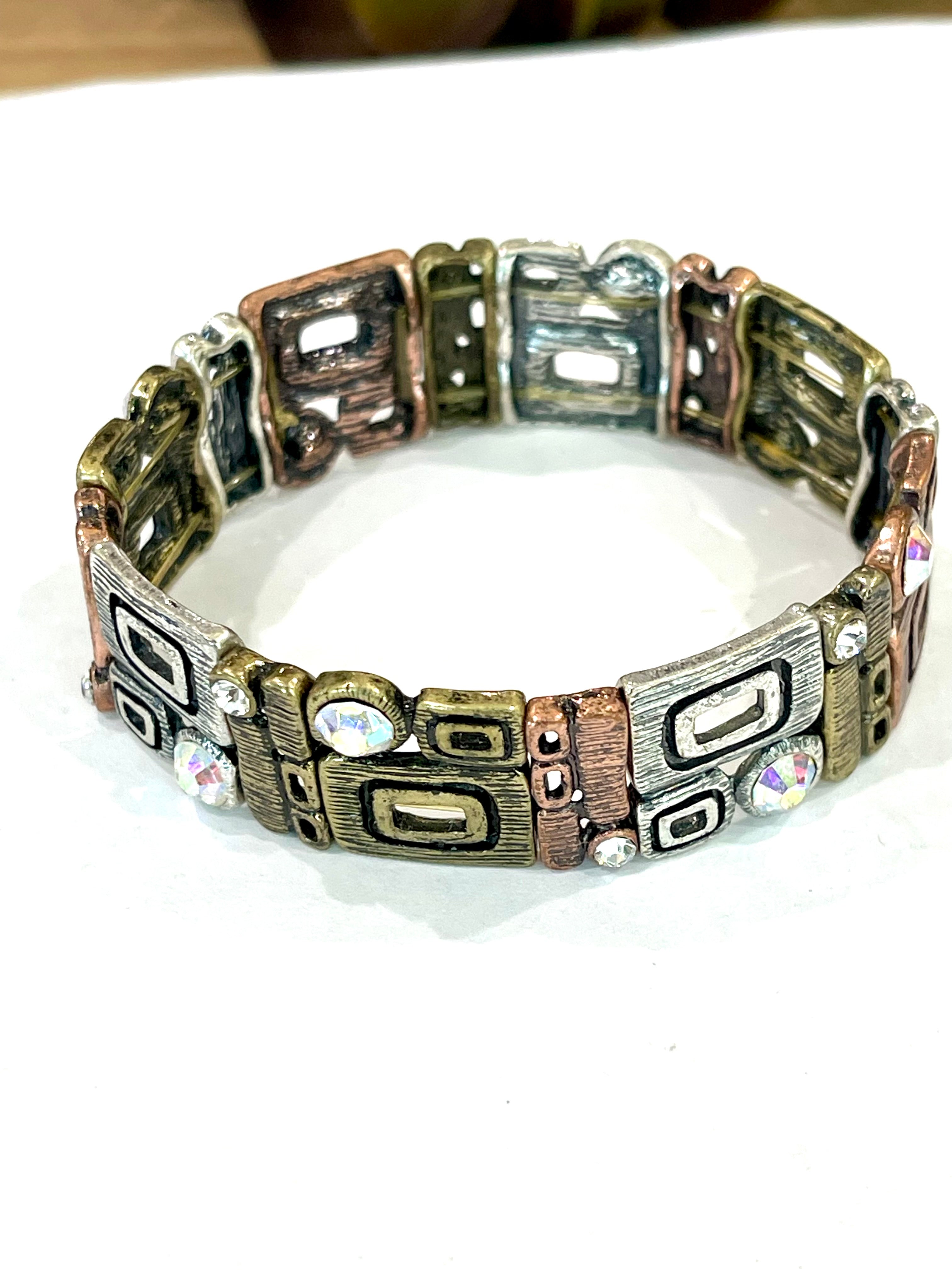 Vintage Handmade Copper Stretch Bracelet