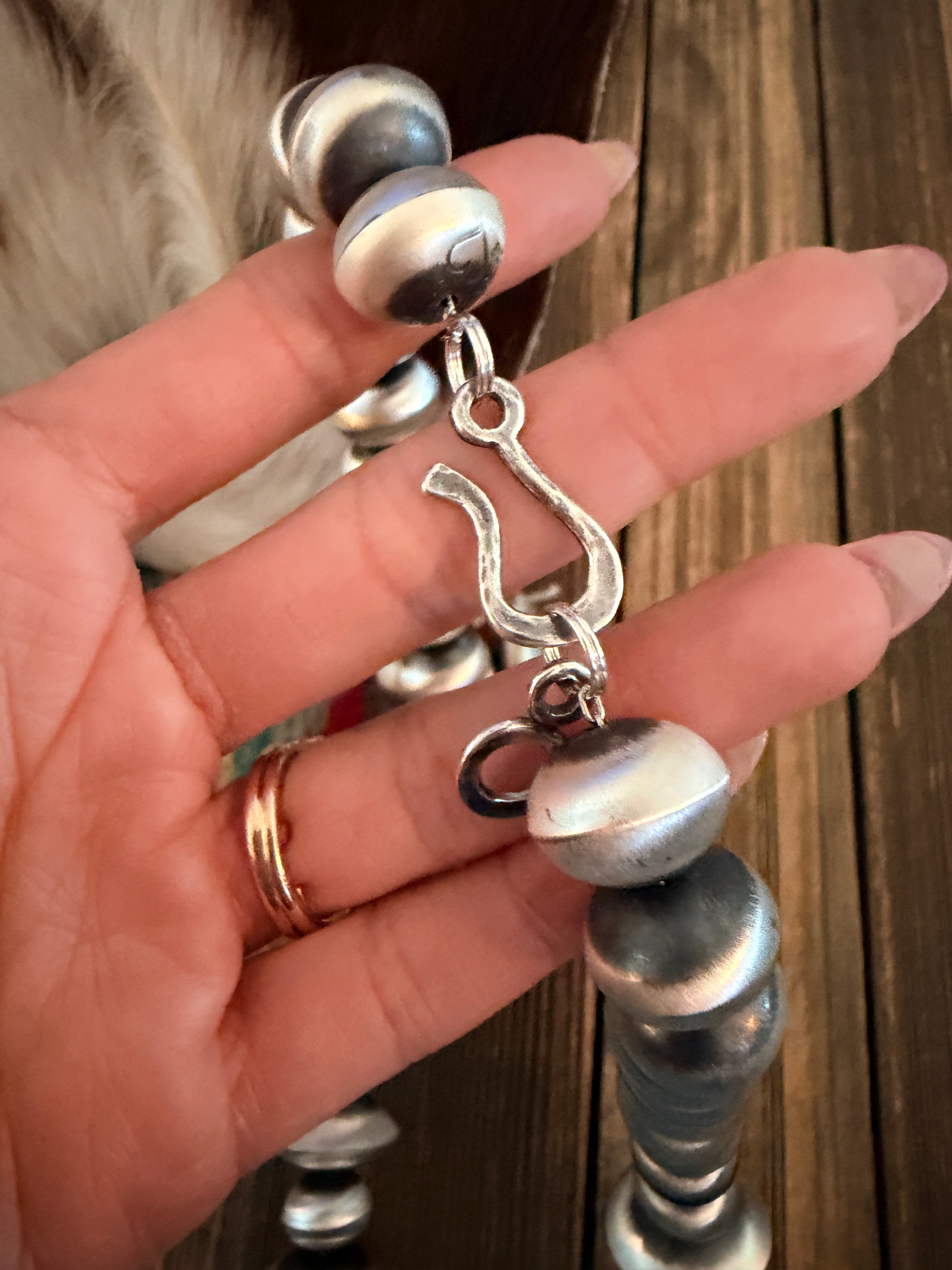 Handcrafted Turquoise & Sterling Silver Necklace and Earring Set
