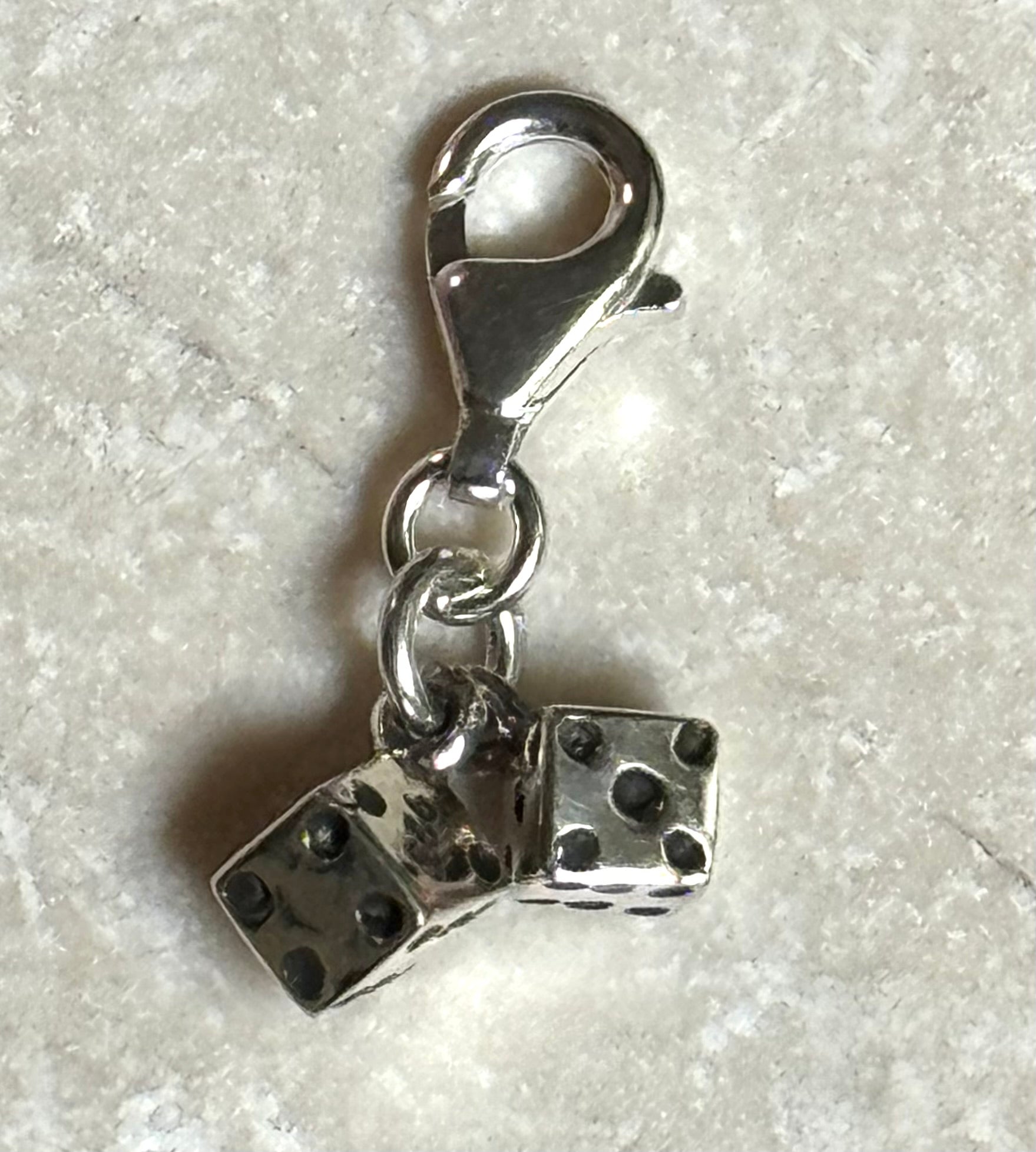 Sterling Silver Pair-Of-Dice Charm