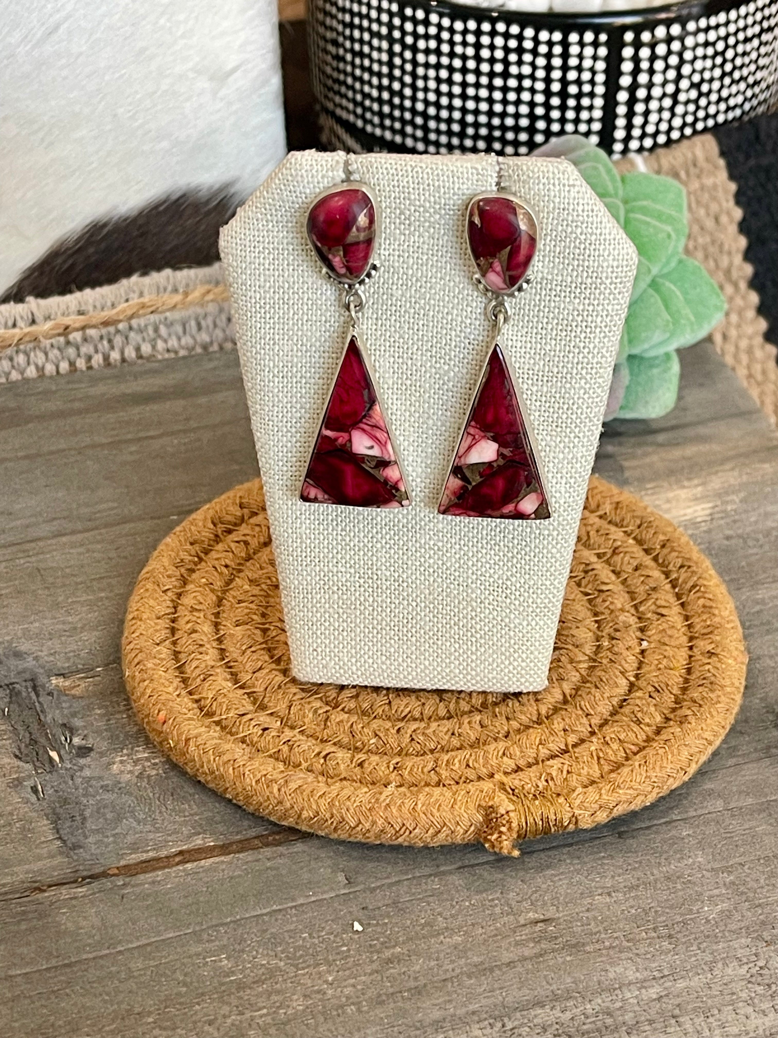 Dahlia Rose Handmade Sterling Silver Dangles