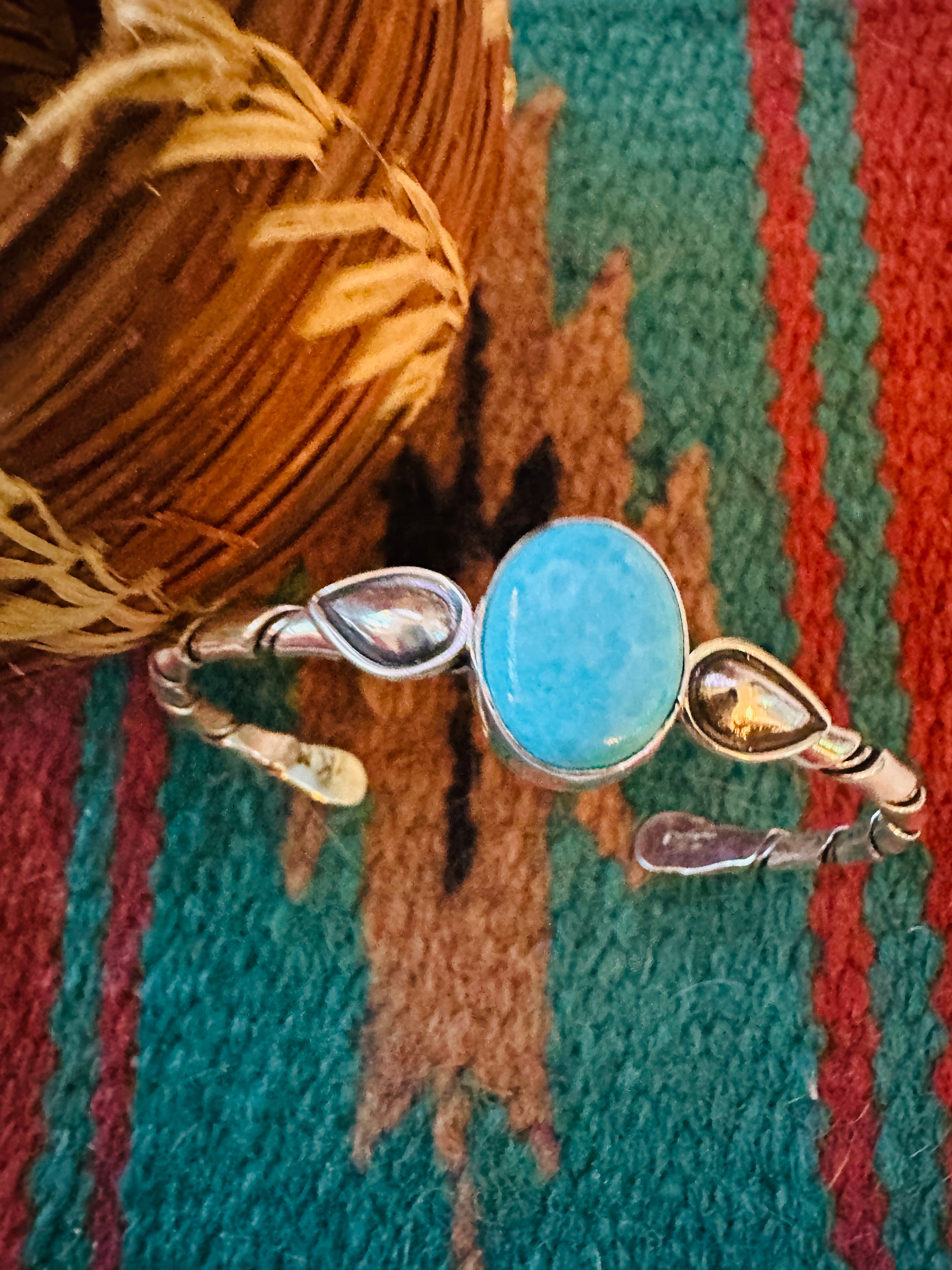 Handcrafted Turquoise & Sterling Silver Cuff Bracelet