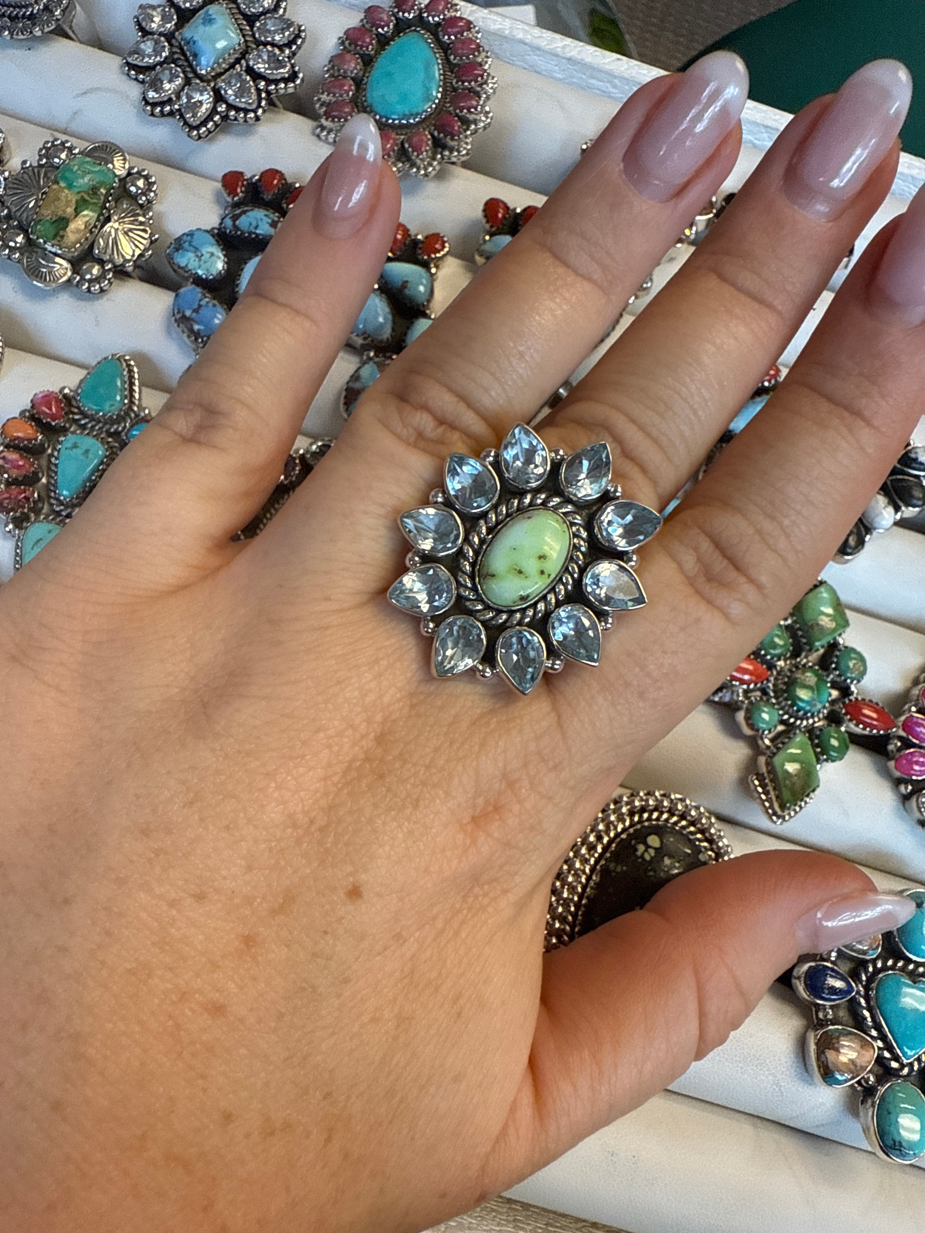 Handmade Adjustable Palomino Turquoise Sterling Silver Ring