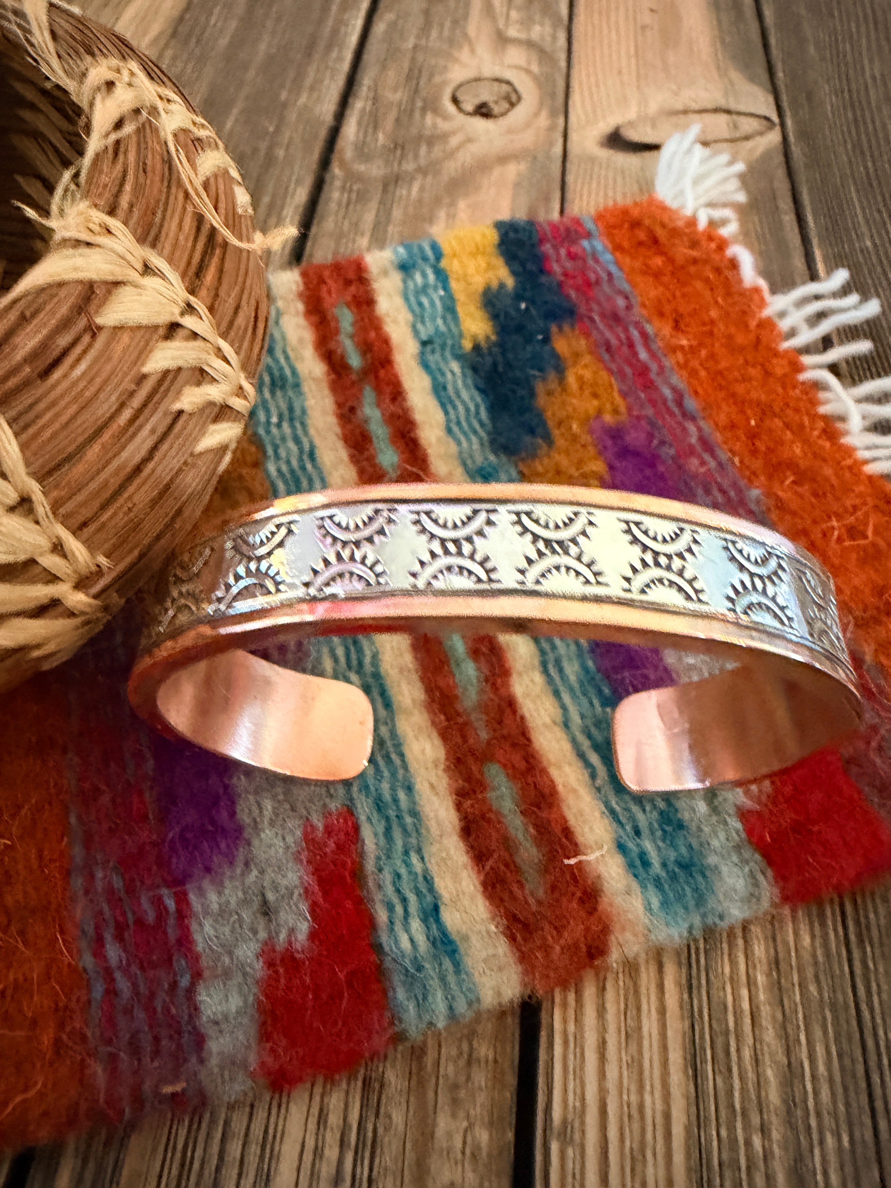 Handcrafted Copper & Sterling Silver Cuff Bracelet