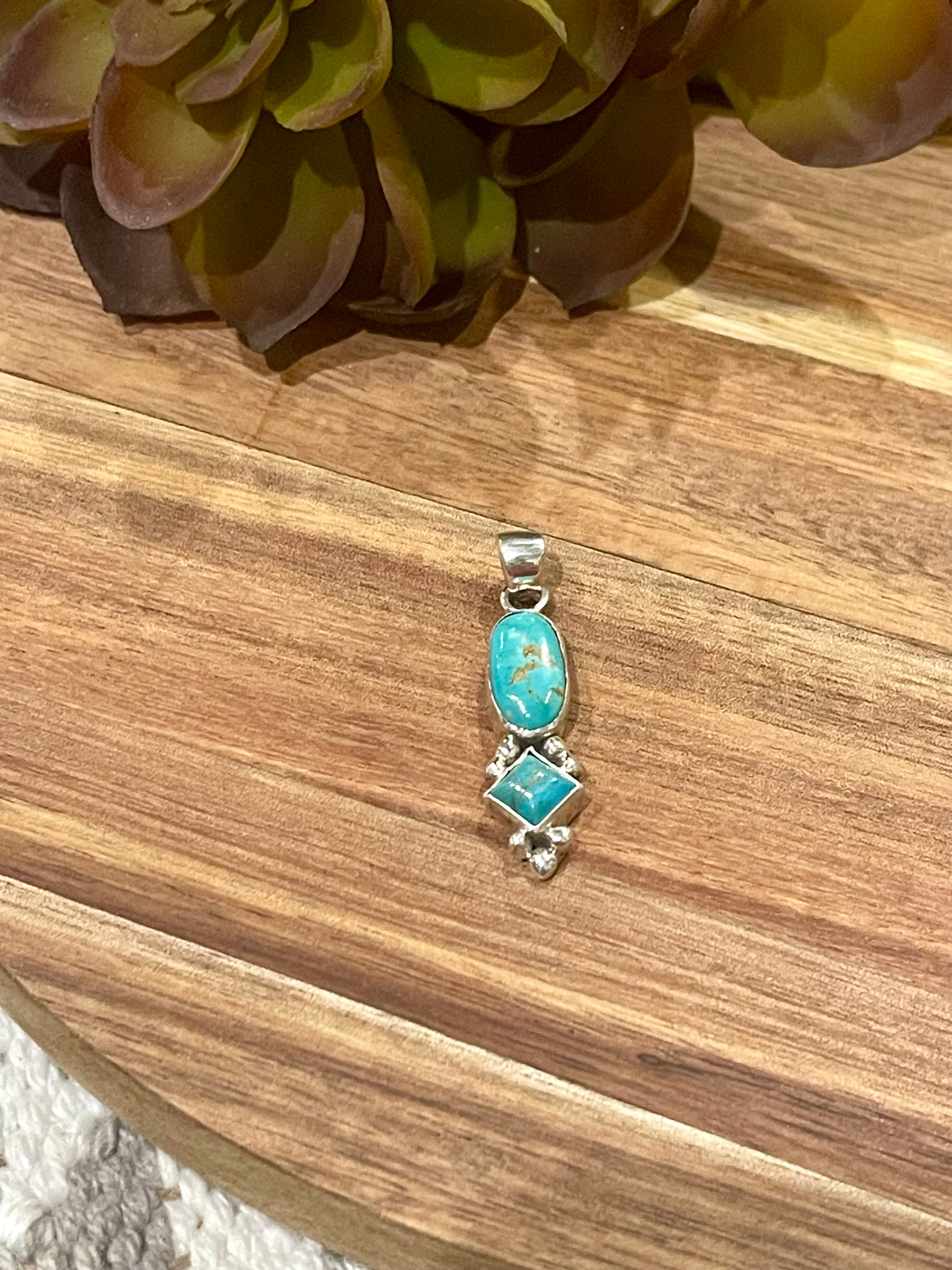 Handcrafted Sterling Silver & Turquoise Pendant