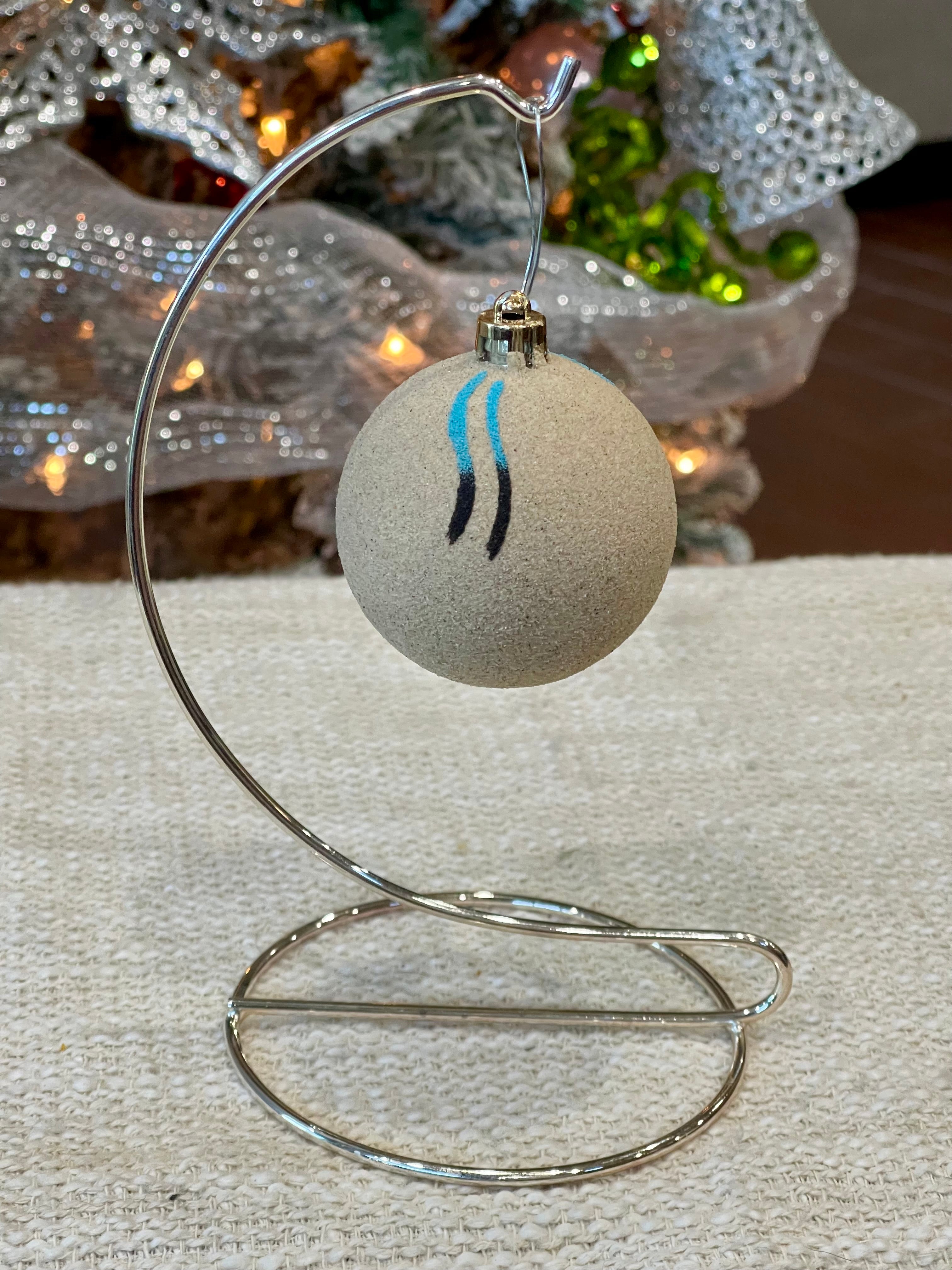 Handcrafted Ceramic Sand Painted Ornament