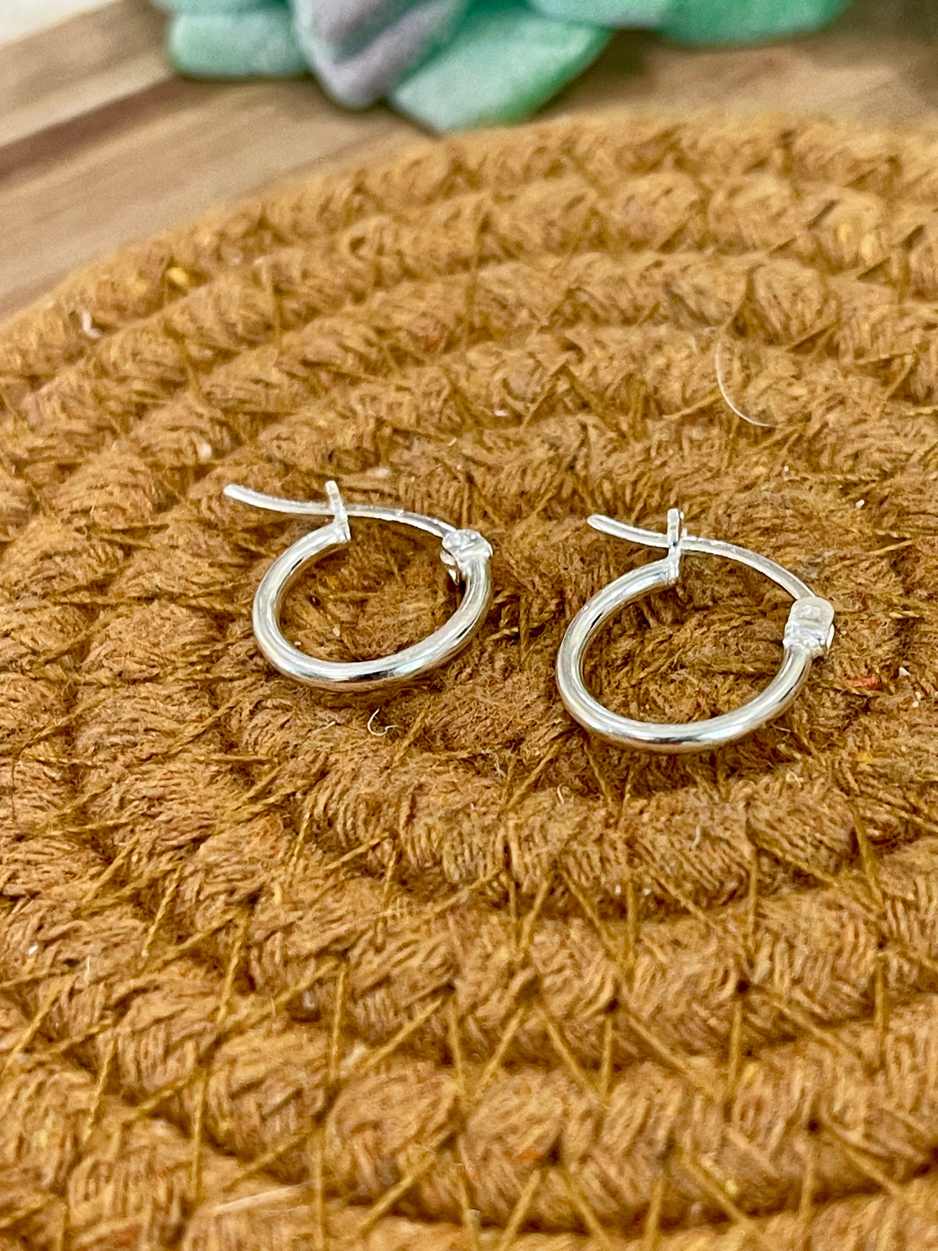 Handmade In Mexico Sterling Silver, Hoop Earrings