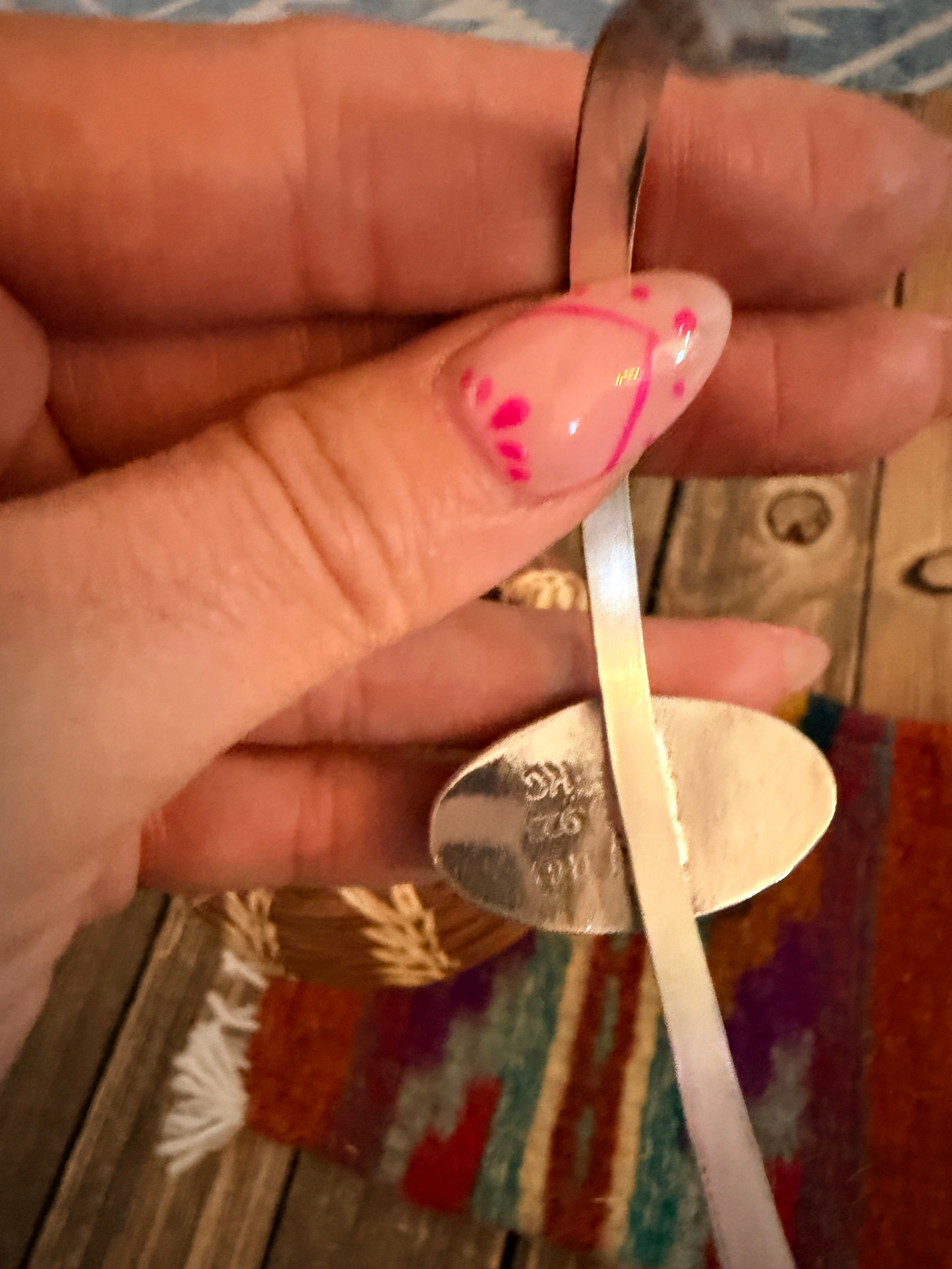 Handmade Queen Pink Conch & Sterling Silver Cuff Bracelet