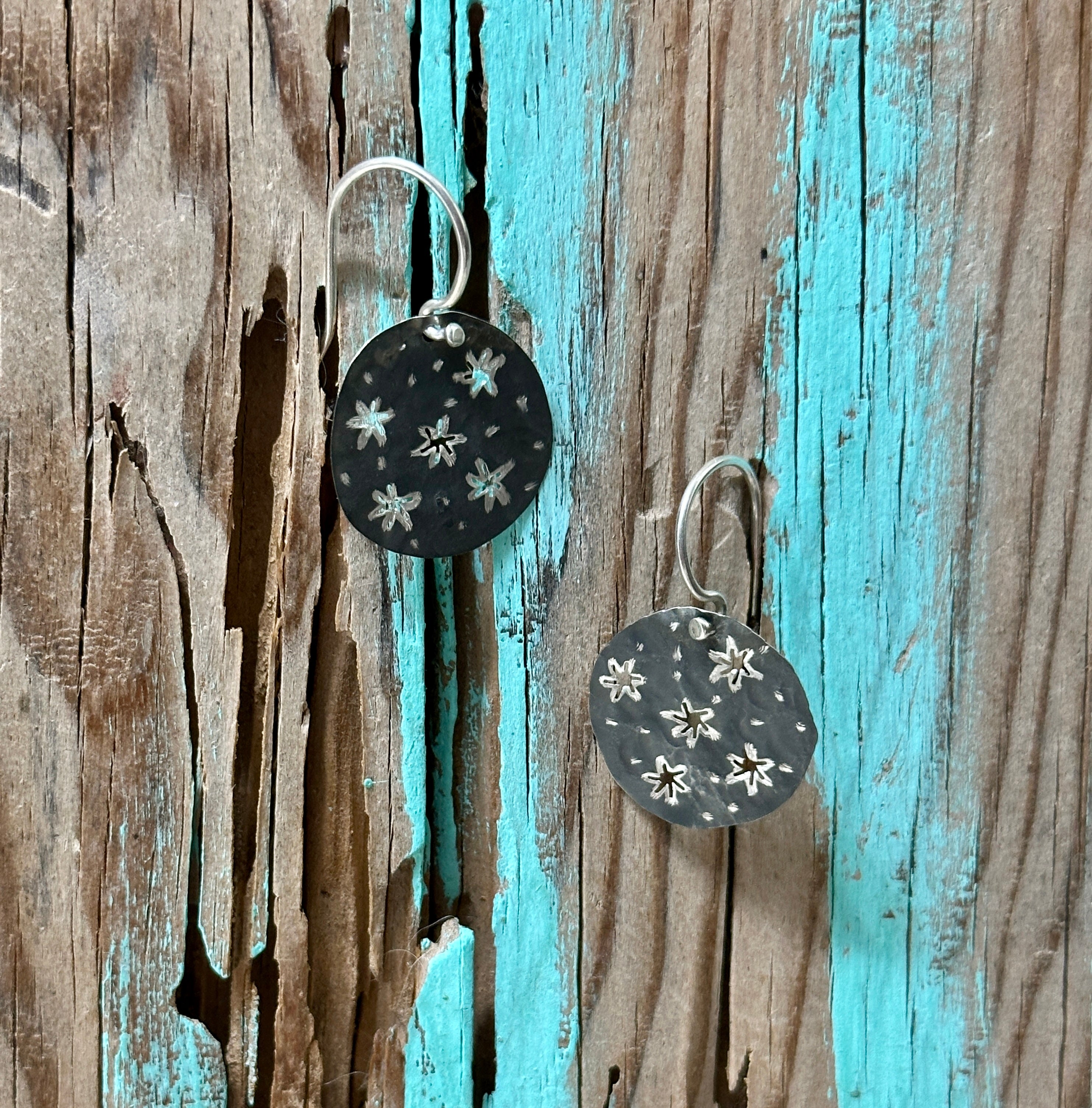 Night Sky Sterling Silver Earrings