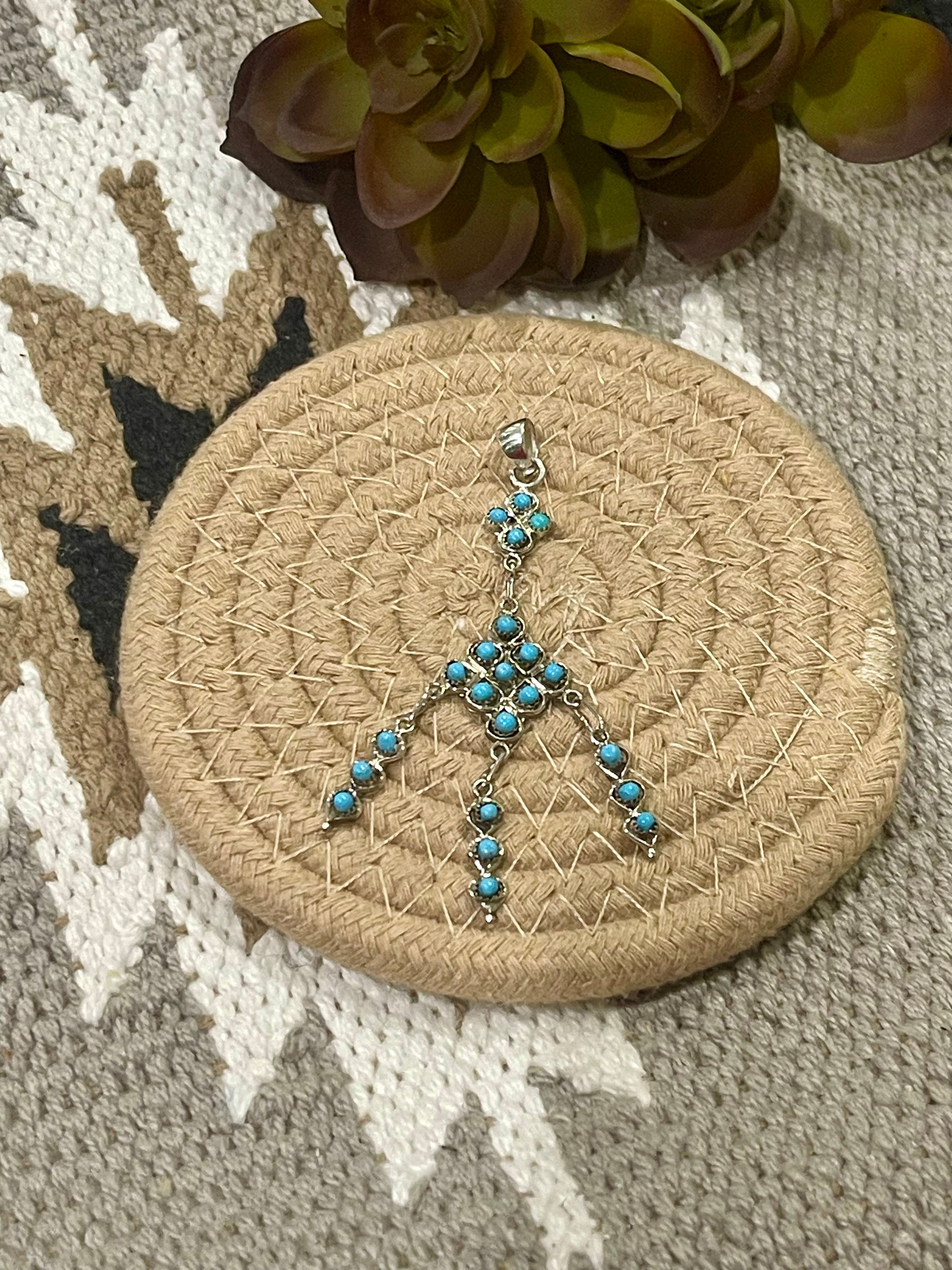 Handcrafted Turquoise & Sterling Silver Pendant