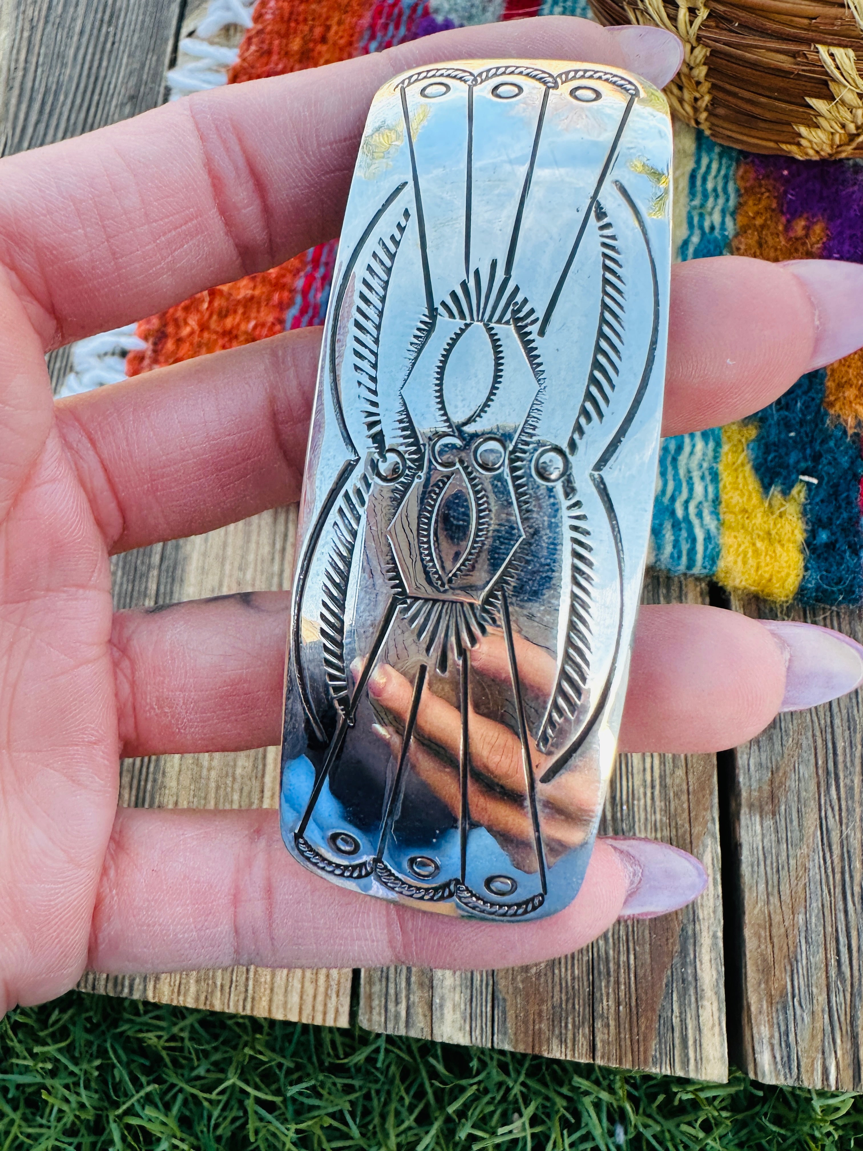 Handcrafted Sterling Silver Hair Barrette