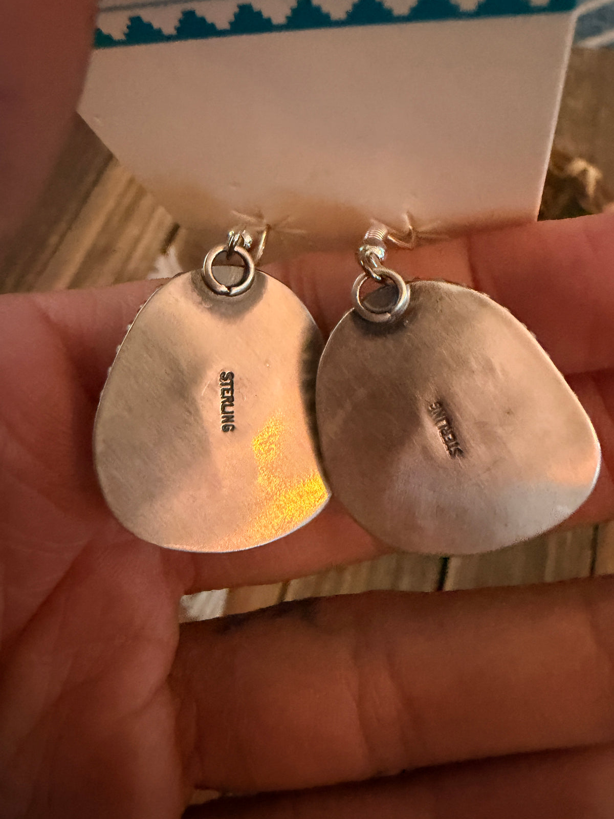 Handcrafted Turquoise & Sterling Silver Dangle Earrings