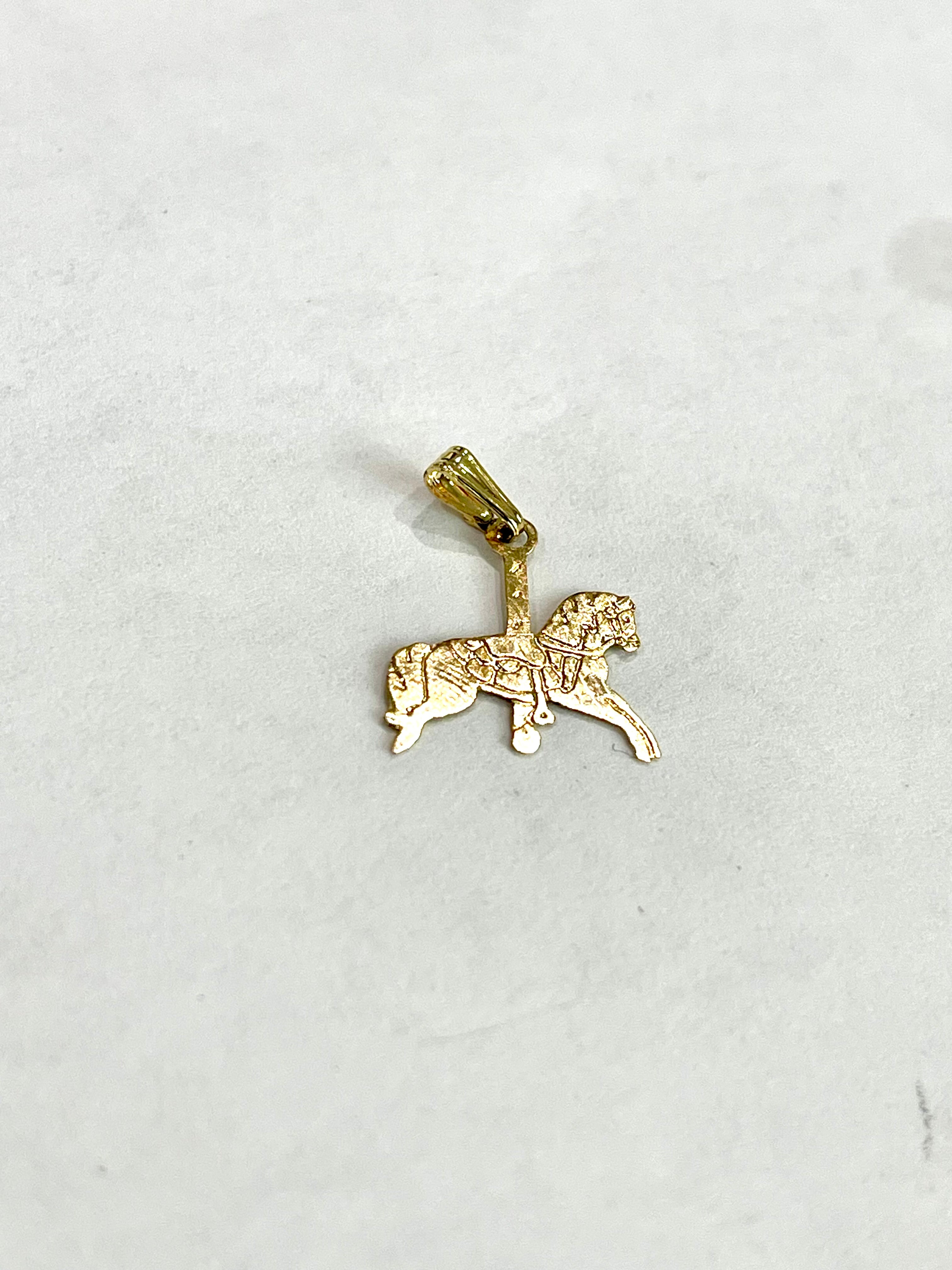 Vintage Gold Plated Horse Pendant