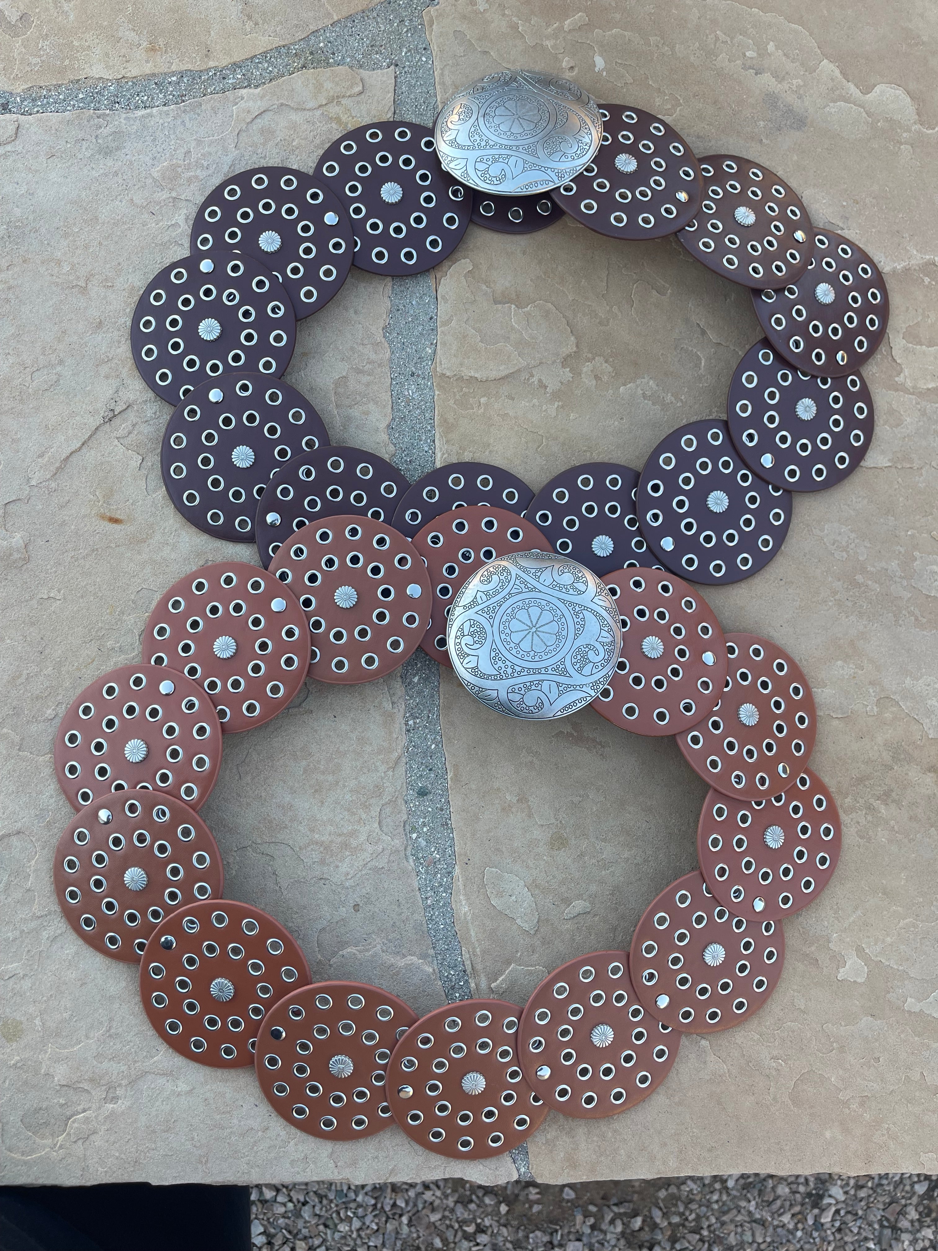 Handmade Brown Round Belt 39”