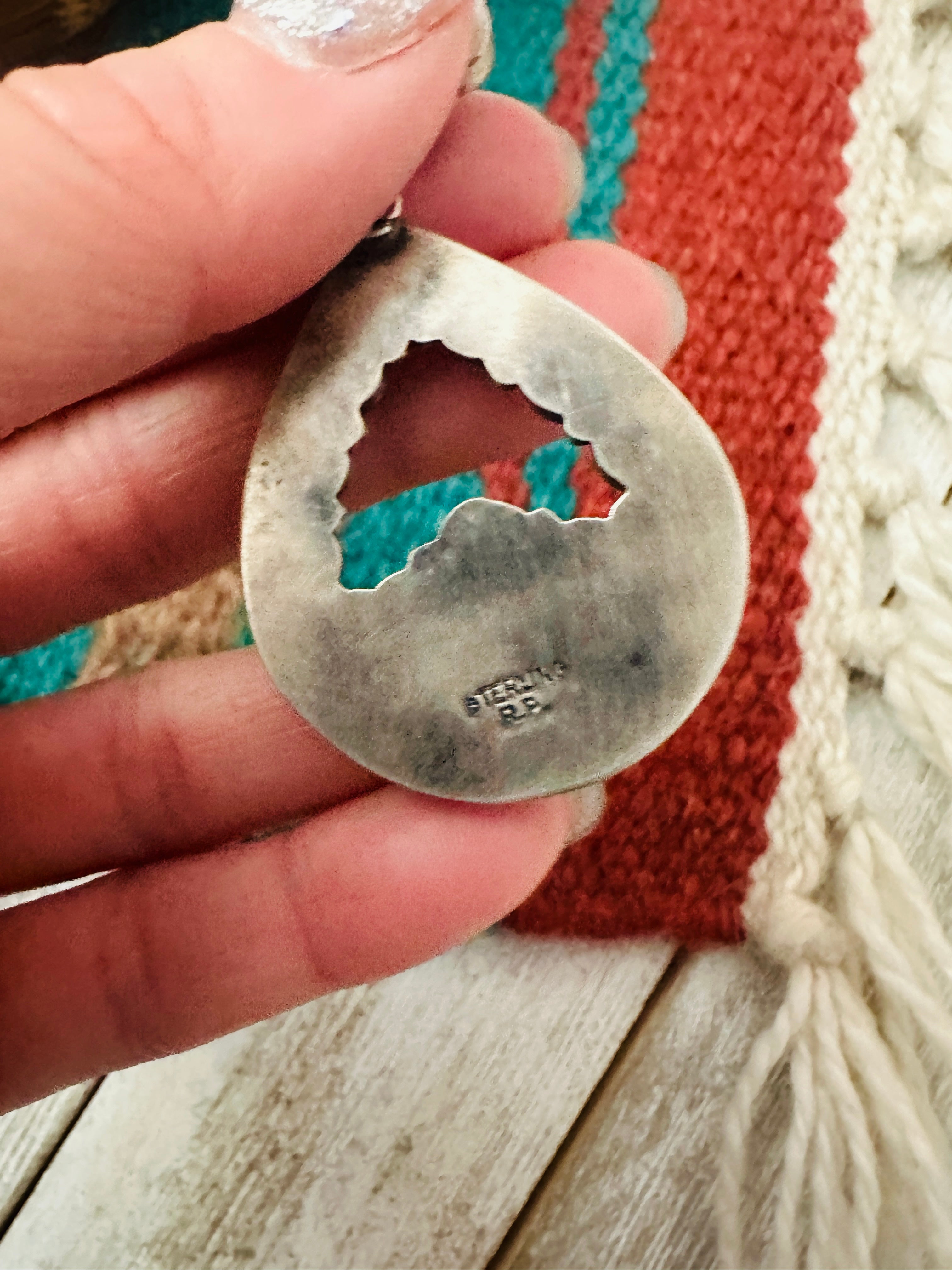 Handcrafted Sonoran Mountain Turquoise & Sterling Silver Cluster Dangle Earrings