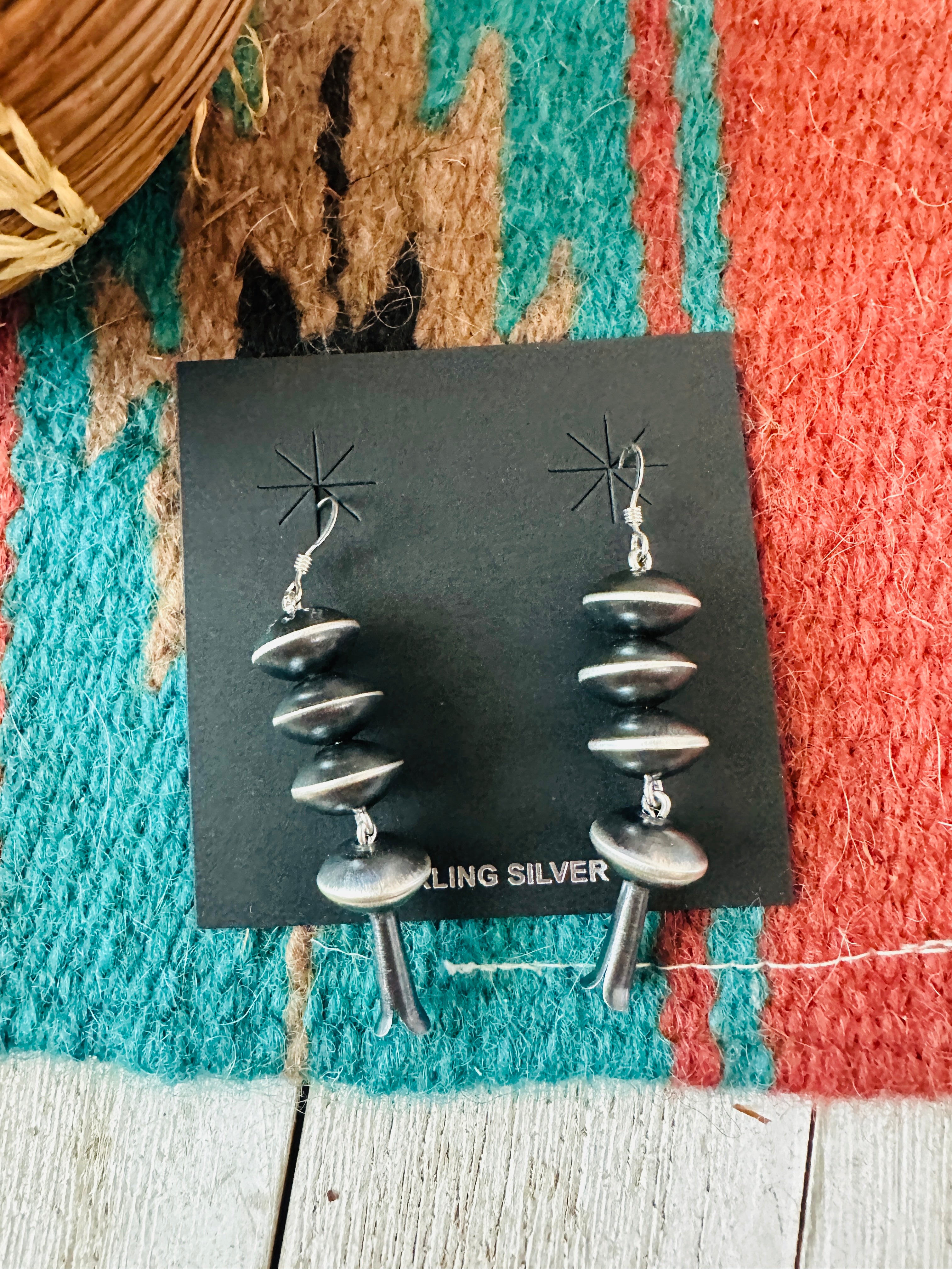 Sterling Silver Pearl Blossom Dangle Earrings