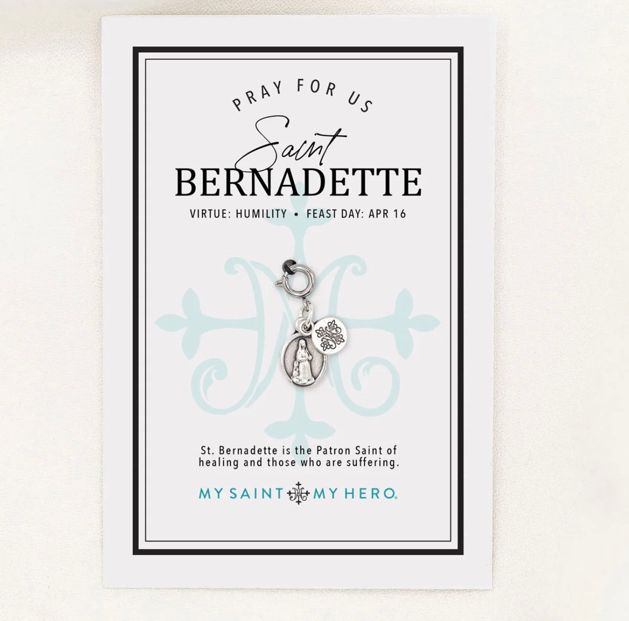Saint Bernadette Our Lady of Lourdes Medal Charm