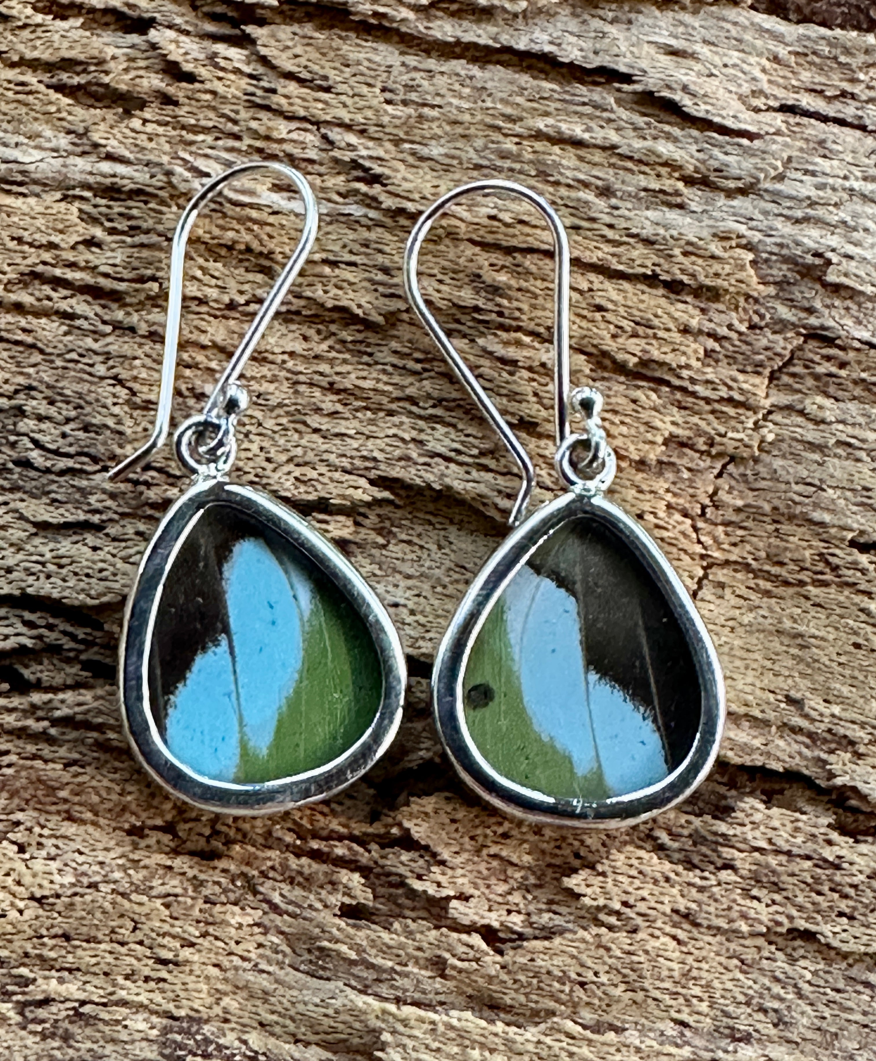 Nessaea Green Butterfly Dangle Earrings