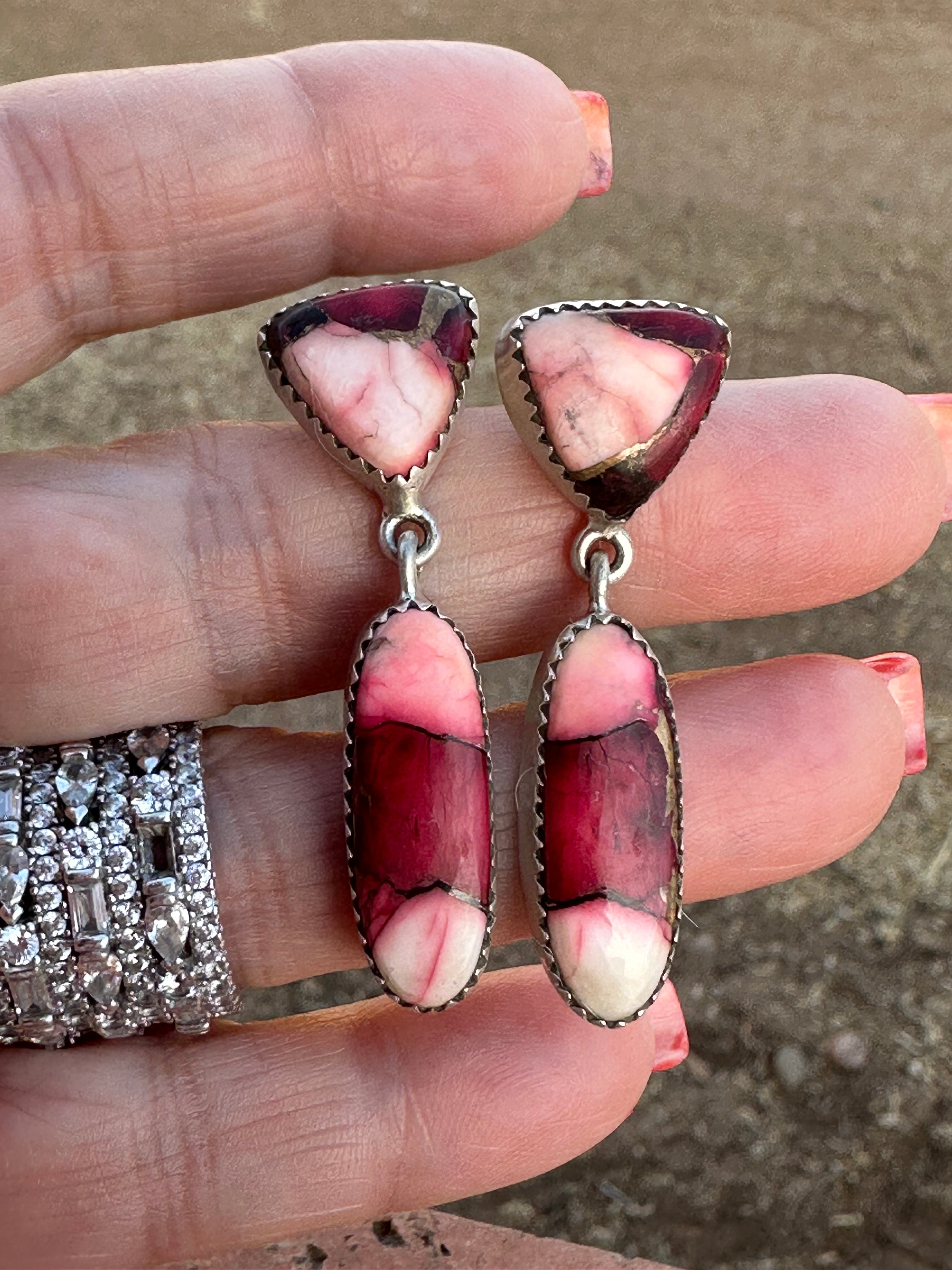 Dahlia Rose Handmade Sterling Silver Dangles