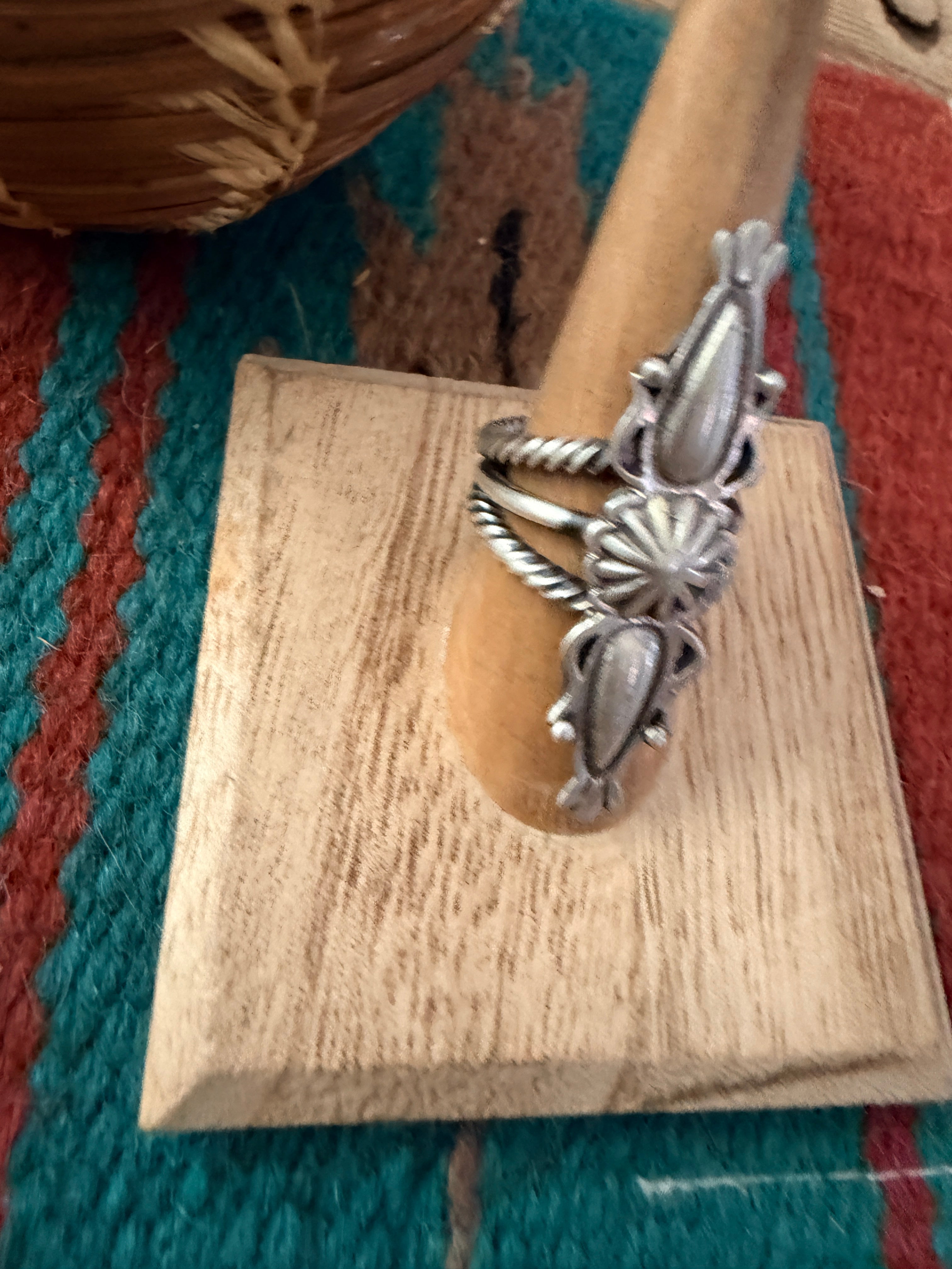 Handcrafted Sterling Silver Concho Ring Size 7