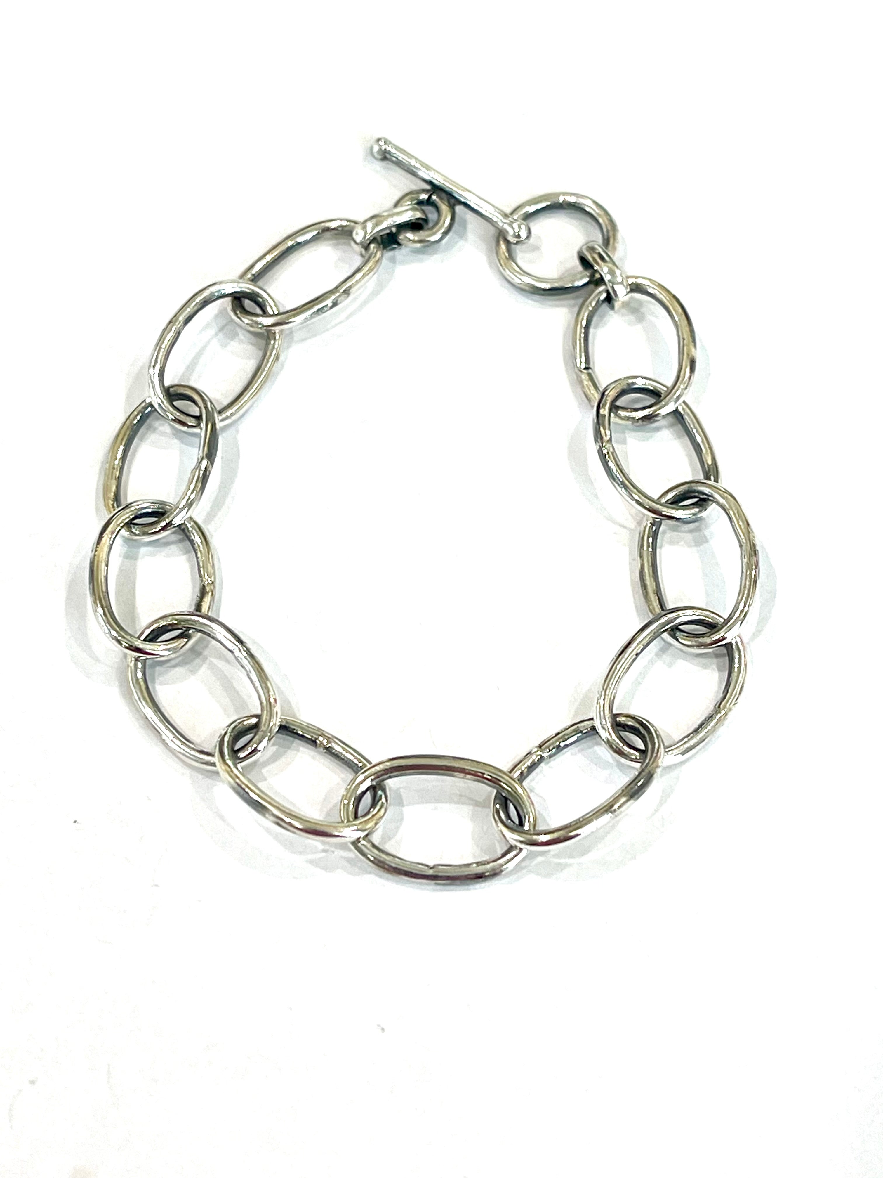 Handmade Beautiful Sterling Silver Link Bracelet 8 inch