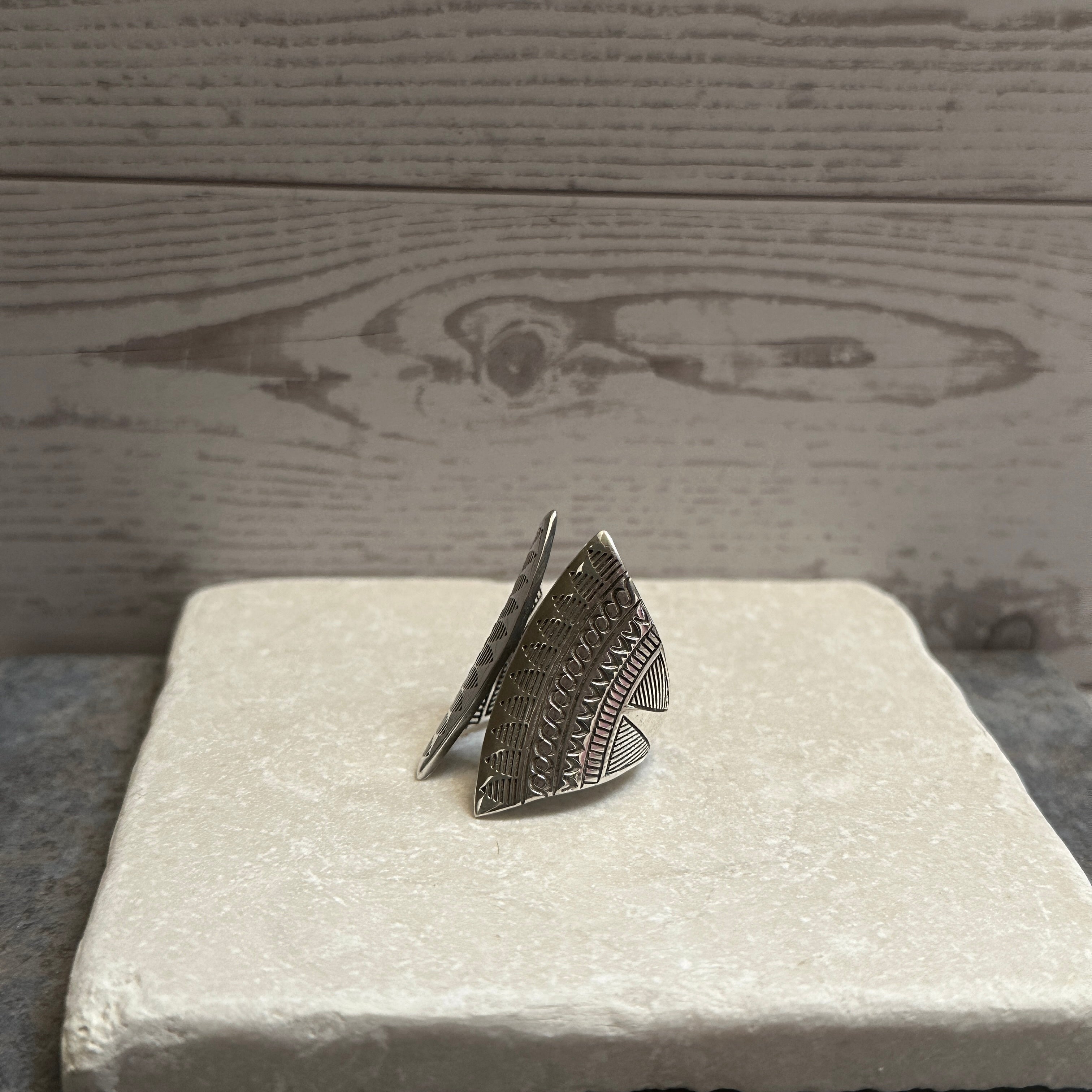 Sterling Silver Ethnic Tribal Engraved Ring