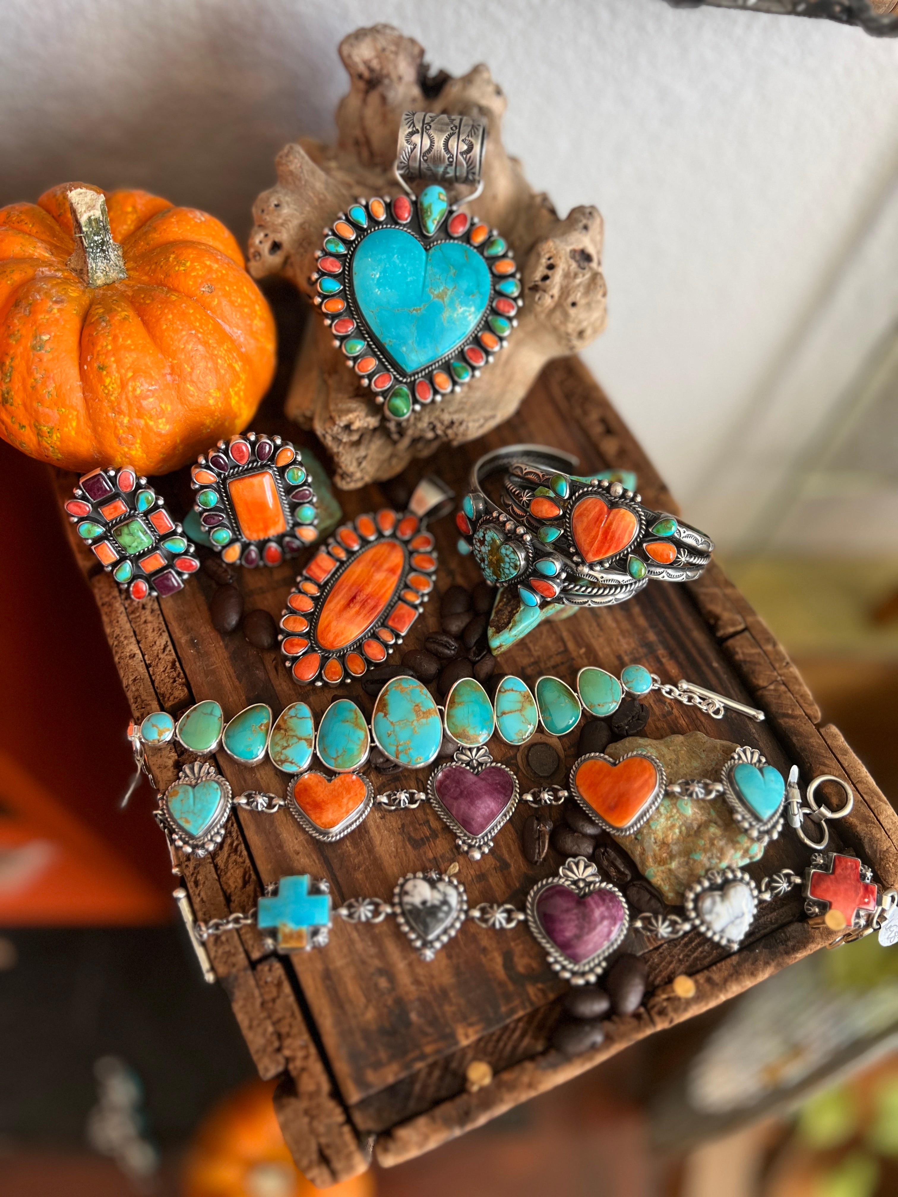 Murphy Platero Handcrafted Kingman Turquoise and Sterling Silver Link Bracelet